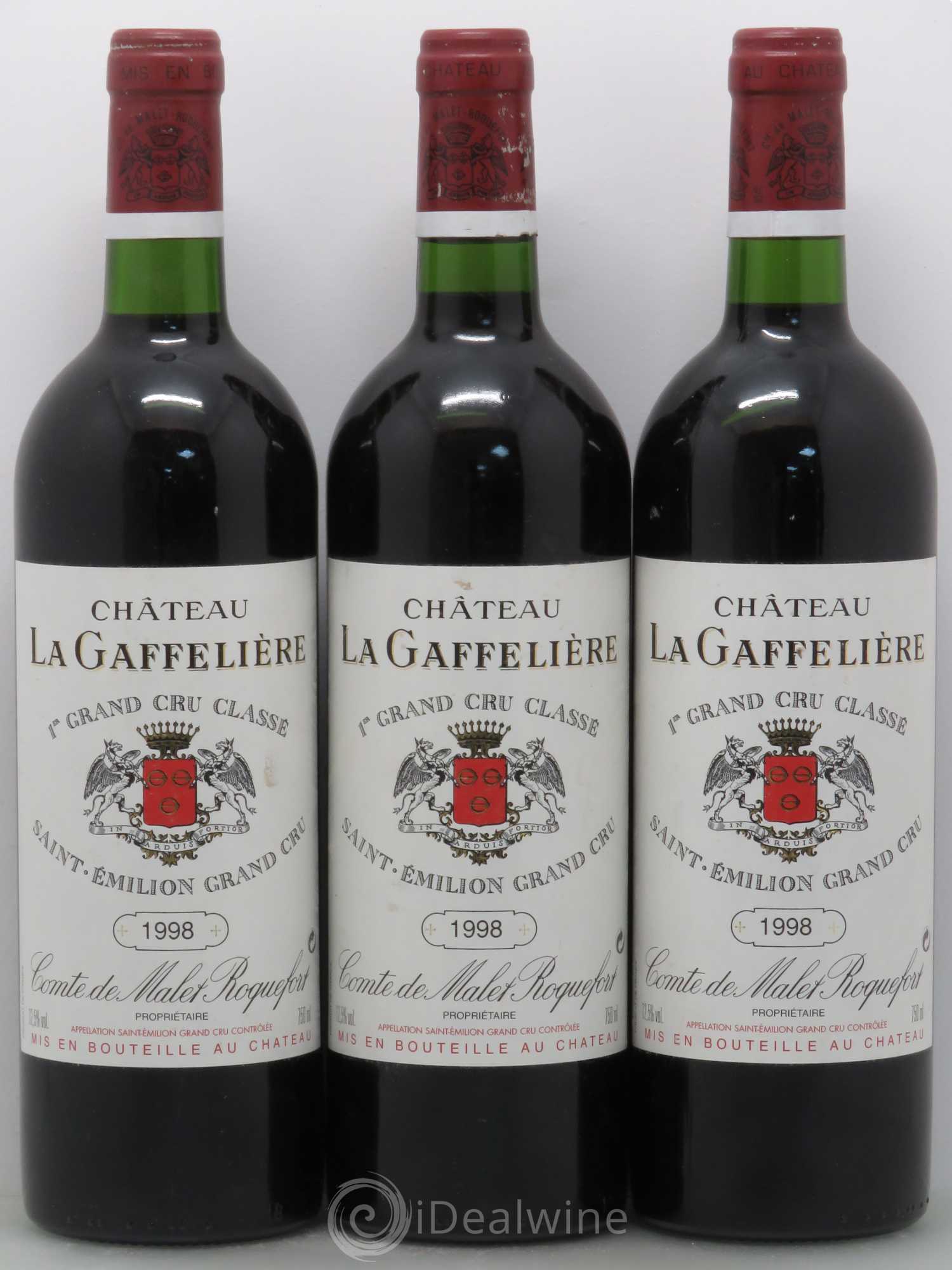 Château la Gaffelière 1er Grand Cru Classé B 1998 - Lot de 3 bouteilles - 0
