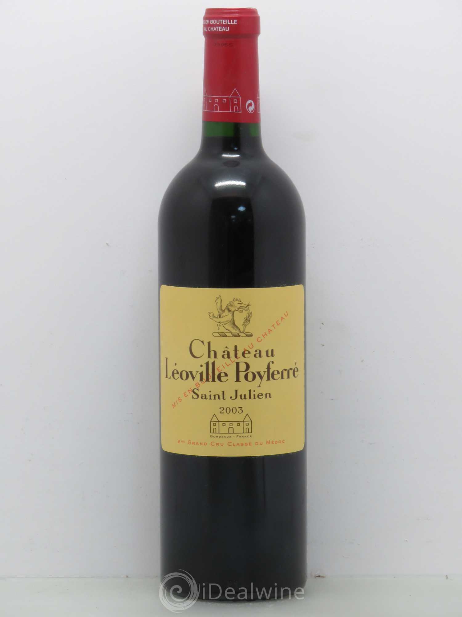 Château Léoville Poyferré 2ème Grand Cru Classé 2003 - Lot de 1 bouteille - 0