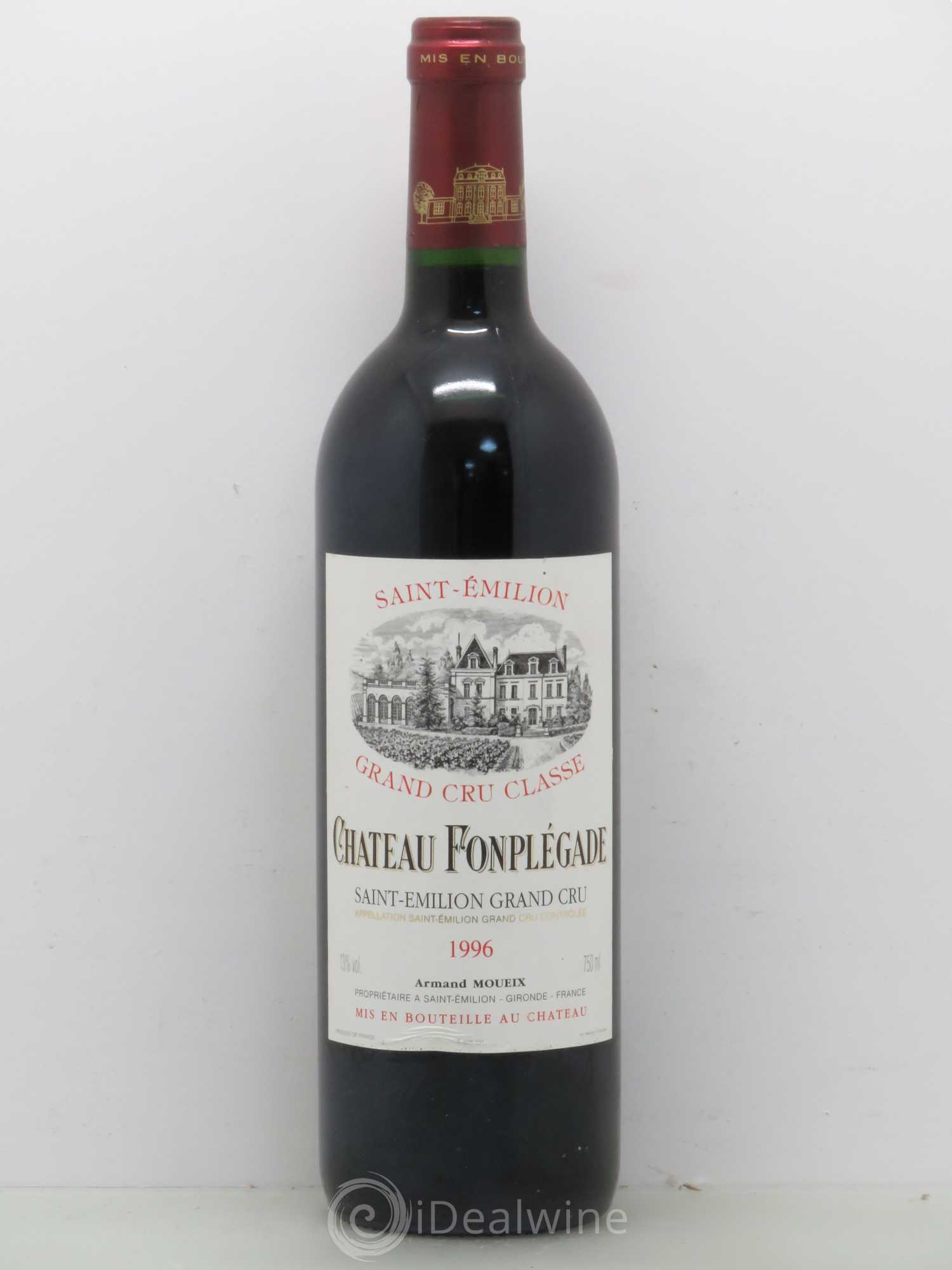 Château Fonplegade Grand Cru Classé 1996 - Lot de 1 bouteille - 0
