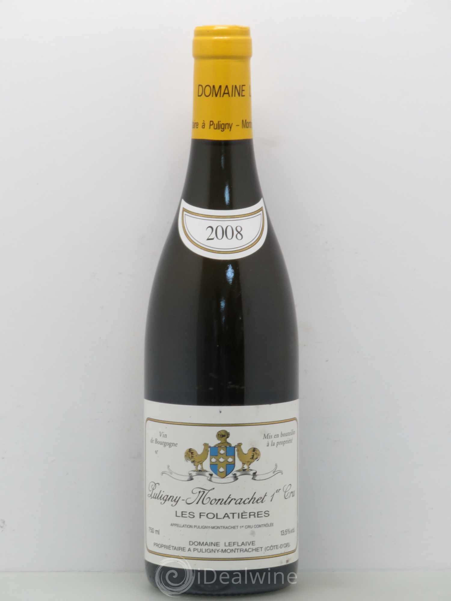 Puligny-Montrachet 1er Cru Les Folatières Leflaive (Domaine) 2008 - Lot de 1 bouteille - 0