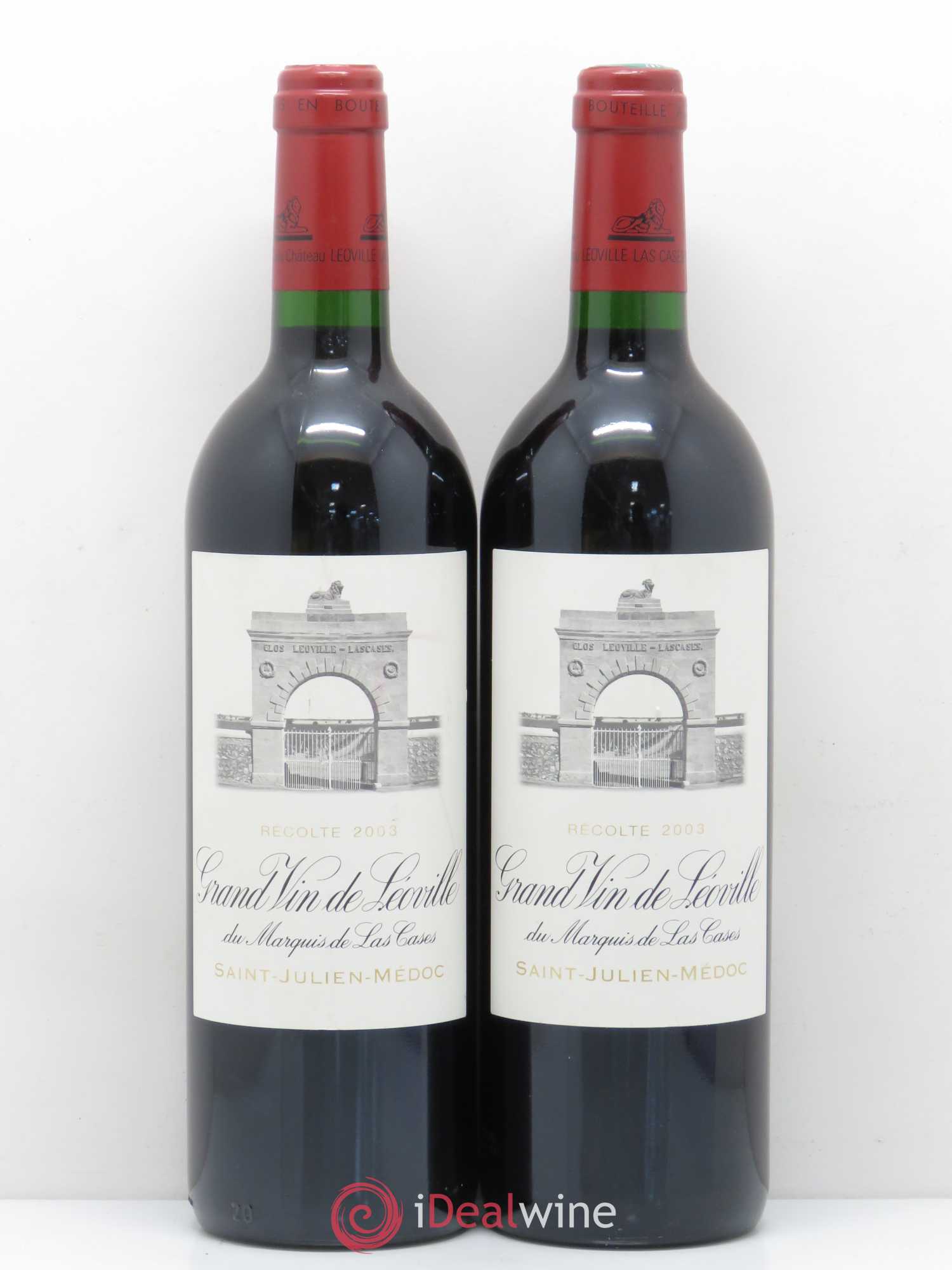 Château Léoville Las Cases 2ème Grand Cru Classé 2003 - Lot de 2 bouteilles - 0
