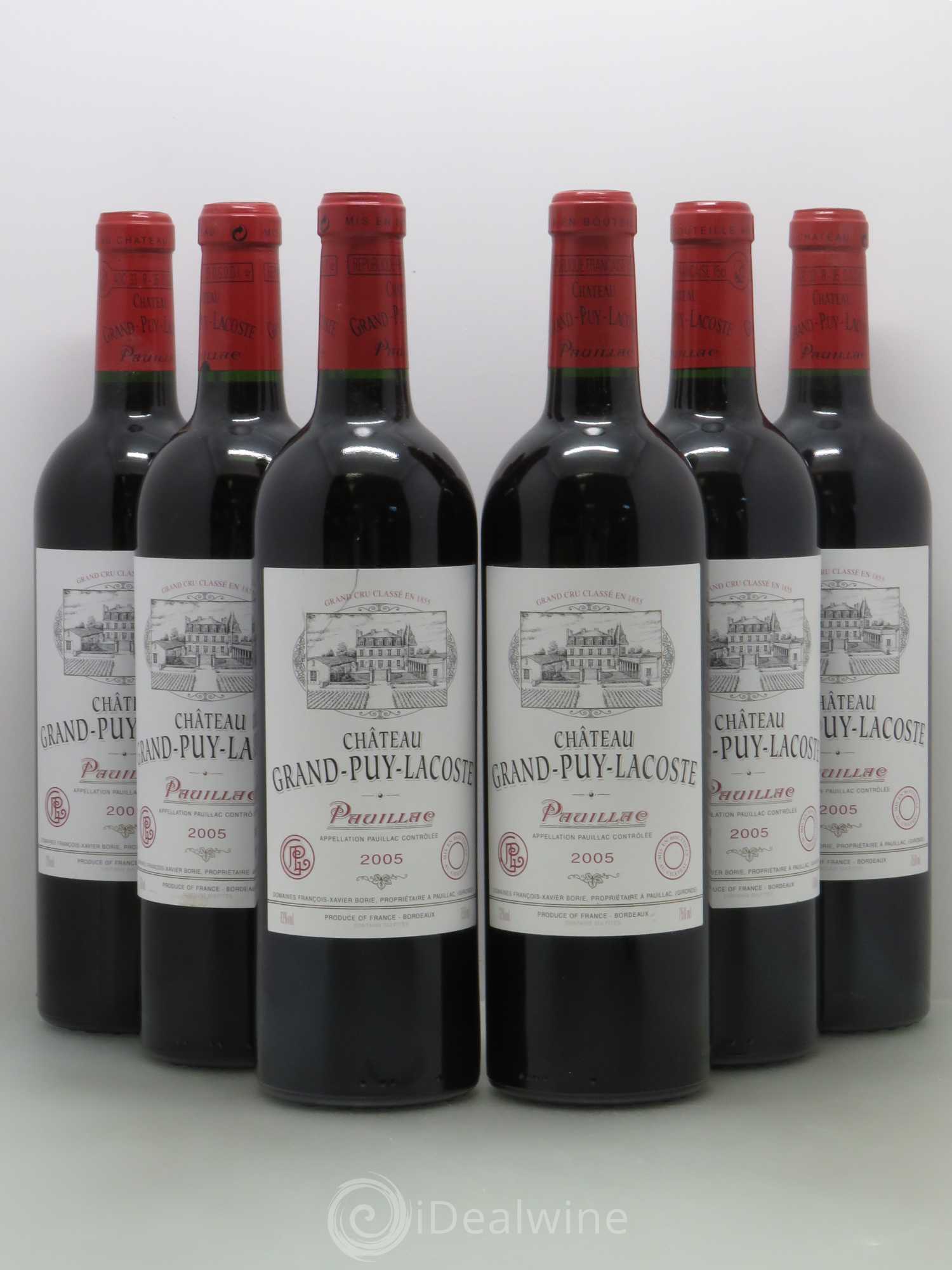 Château Grand Puy Lacoste 5ème Grand Cru Classé 2005 - Lot de 6 bouteilles - 0
