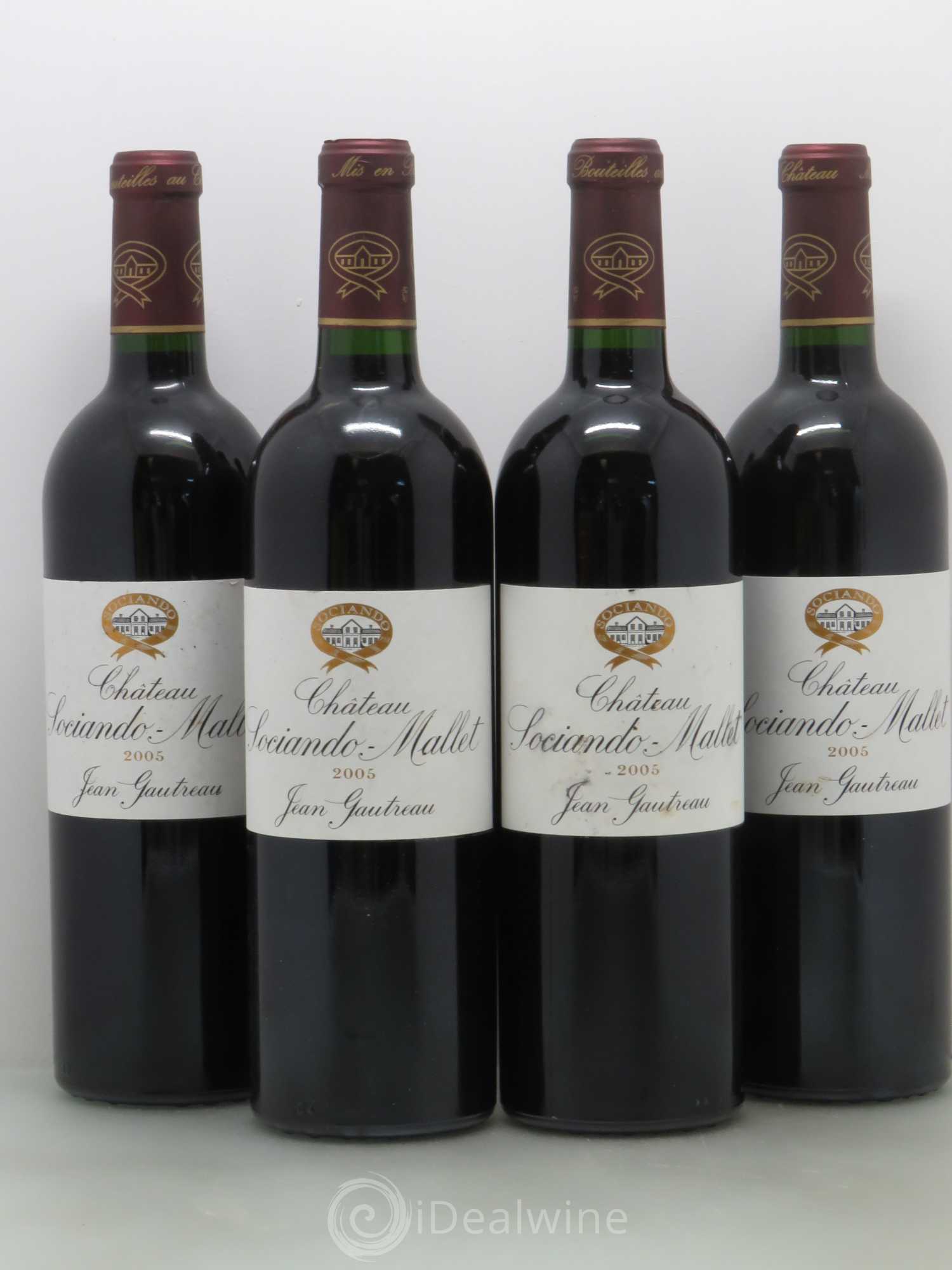 Château Sociando Mallet 2005 - Lot de 4 bouteilles - 0