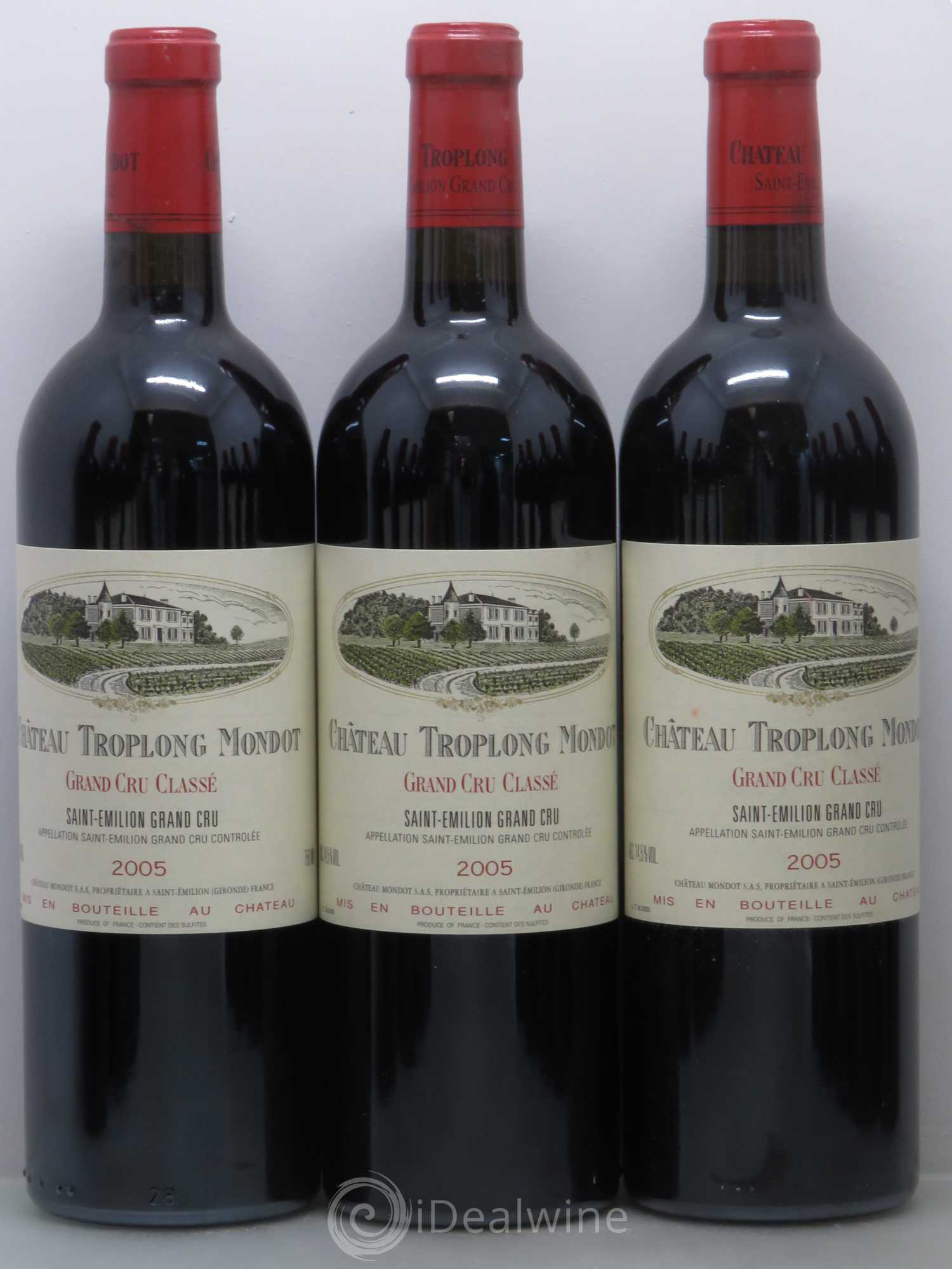 Château Troplong Mondot 1er Grand Cru Classé B 2005 - Lot de 12 bouteilles - 1