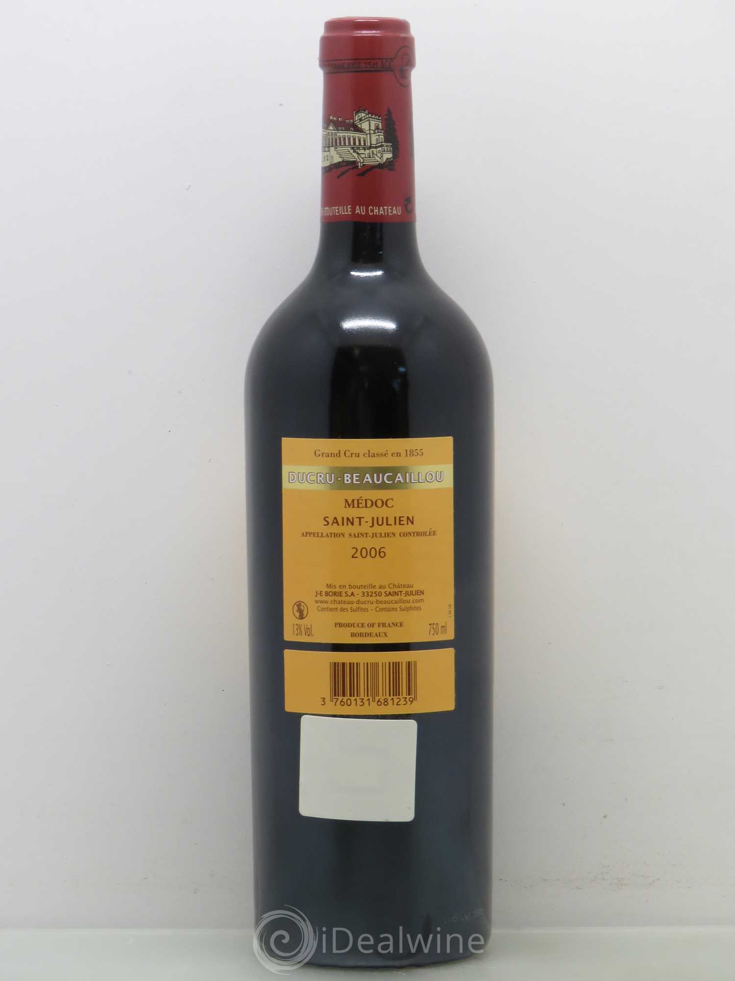 Château Ducru Beaucaillou 2ème Grand Cru Classé 2006 - Lot de 1 bouteille - 1