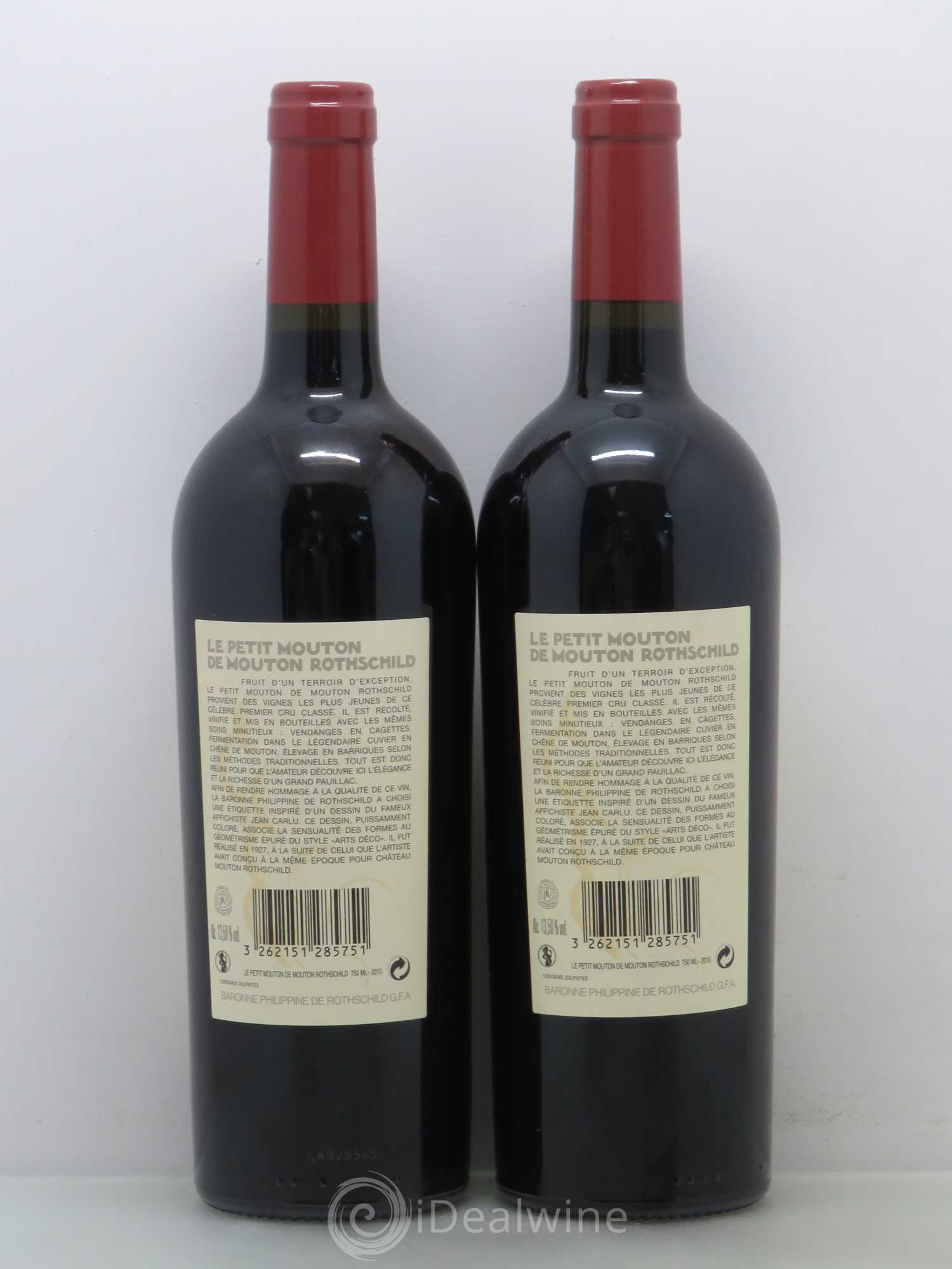 Petit Mouton Second Vin 2010 - Lot de 2 bouteilles - 1