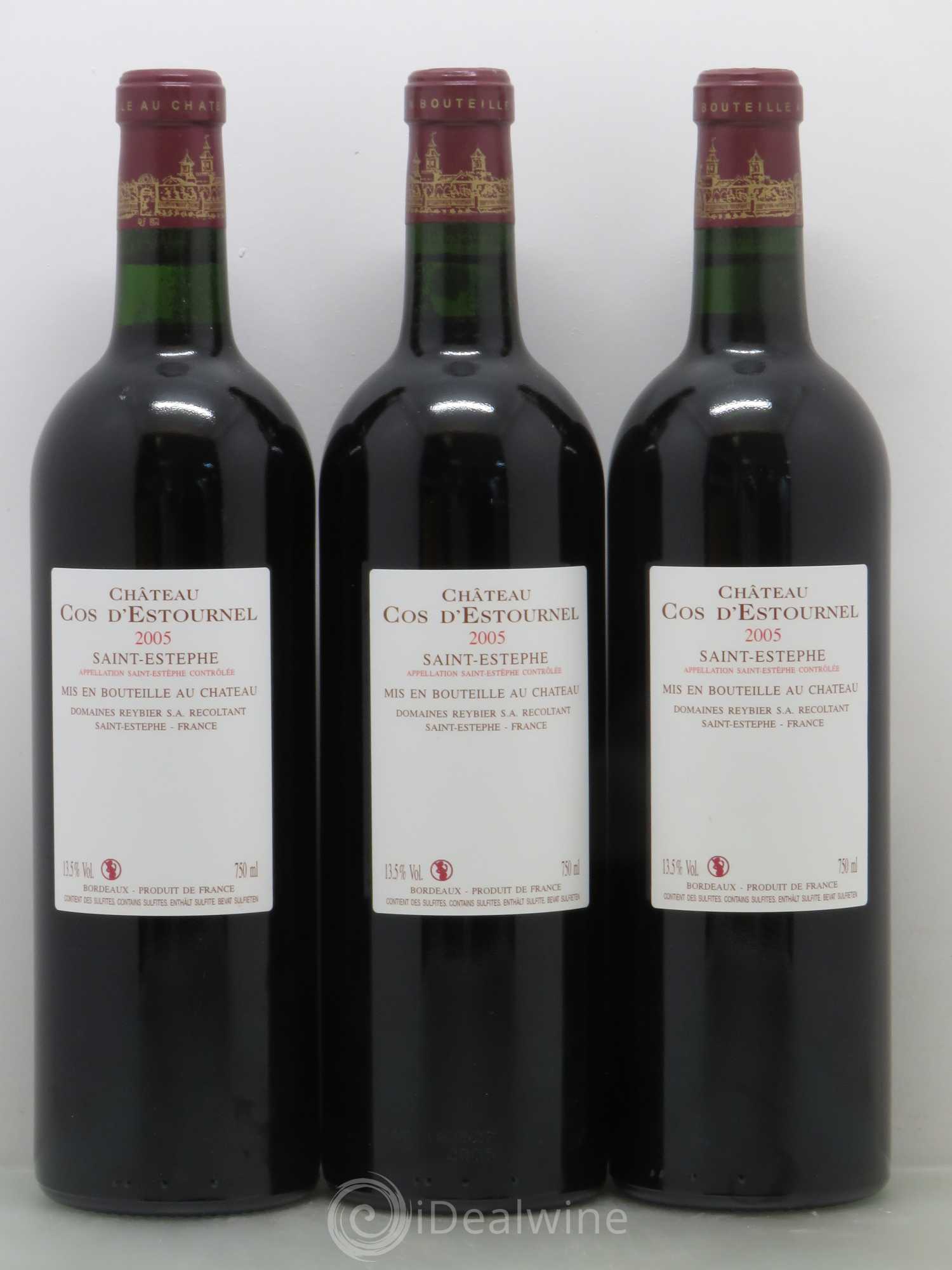 Cos d'Estournel 2ème Grand Cru Classé 2005 - Lot de 3 bouteilles - 1