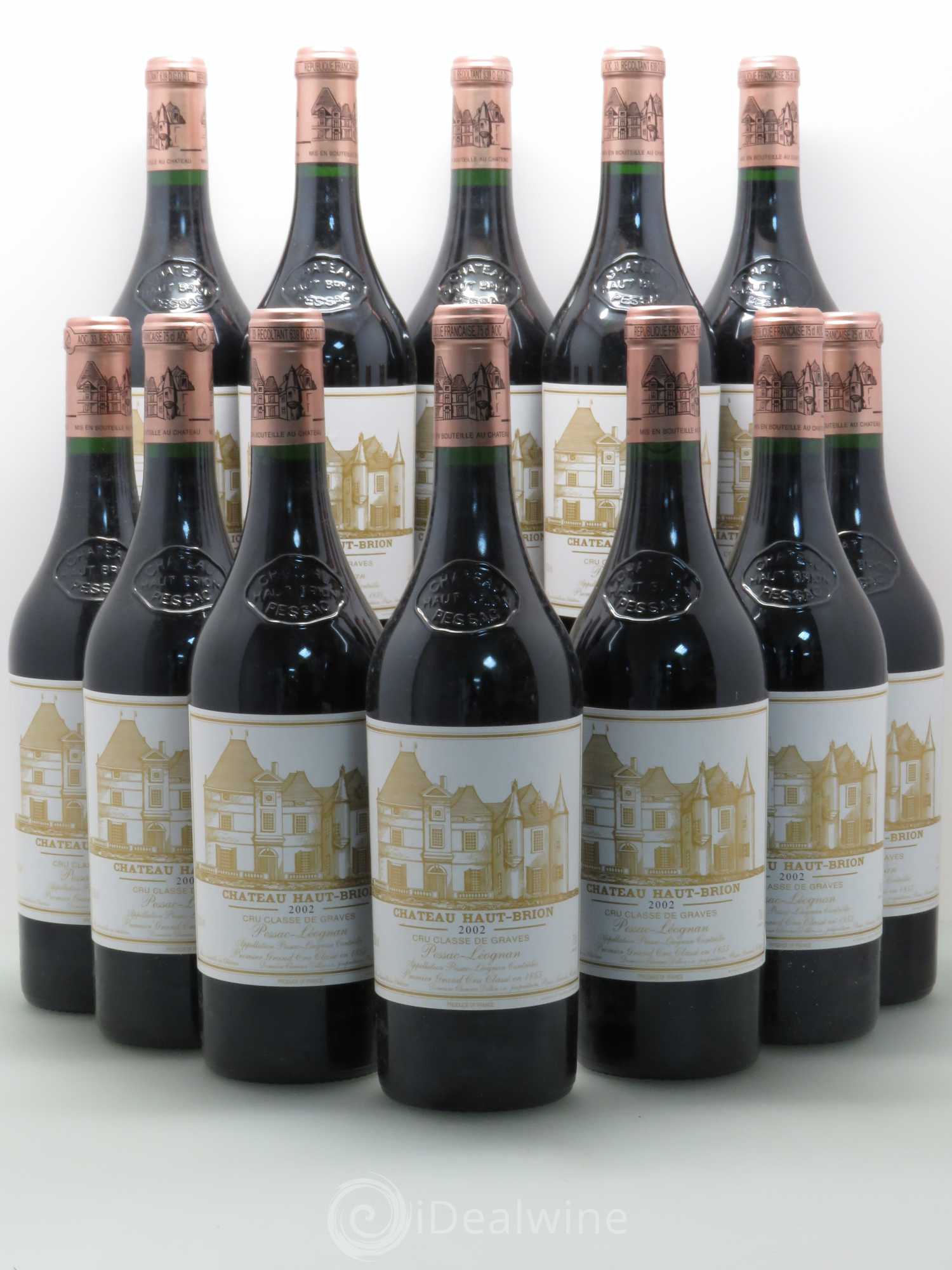 Château Haut Brion 1er Grand Cru Classé 2002 - Lot de 12 bouteilles - 0