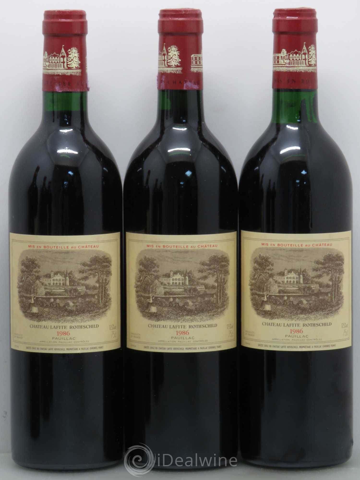 Château Lafite Rothschild 1er Grand Cru Classé 1986 - Lot de 6 bouteilles - 1