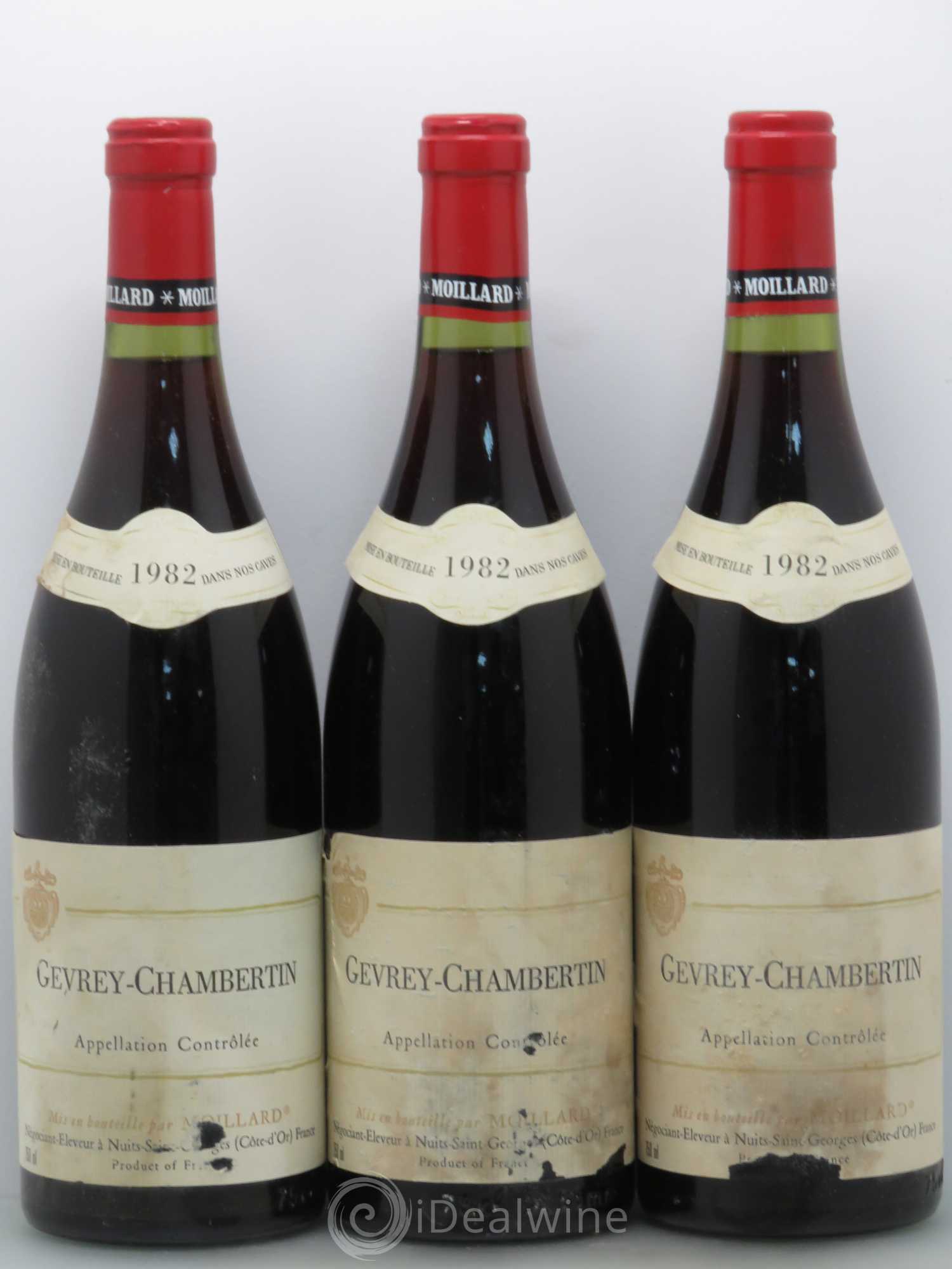 Gevrey-Chambertin Moillard 1982 - Lot de 3 bouteilles - 0