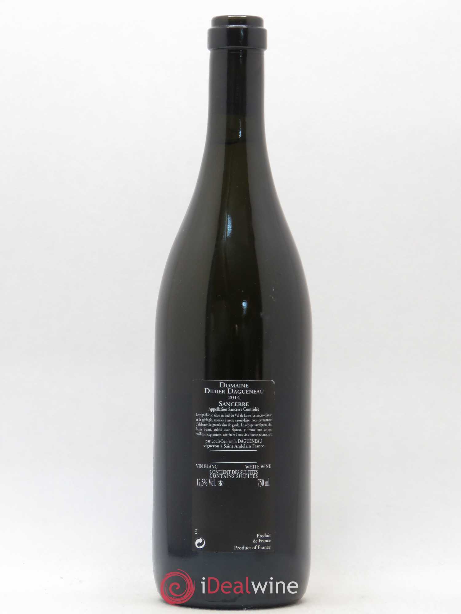 Sancerre Le Mont Damné Chavignol Dagueneau (Domaine Didier - Louis-Benjamin) 2014 - Lot de 1 bouteille - 1