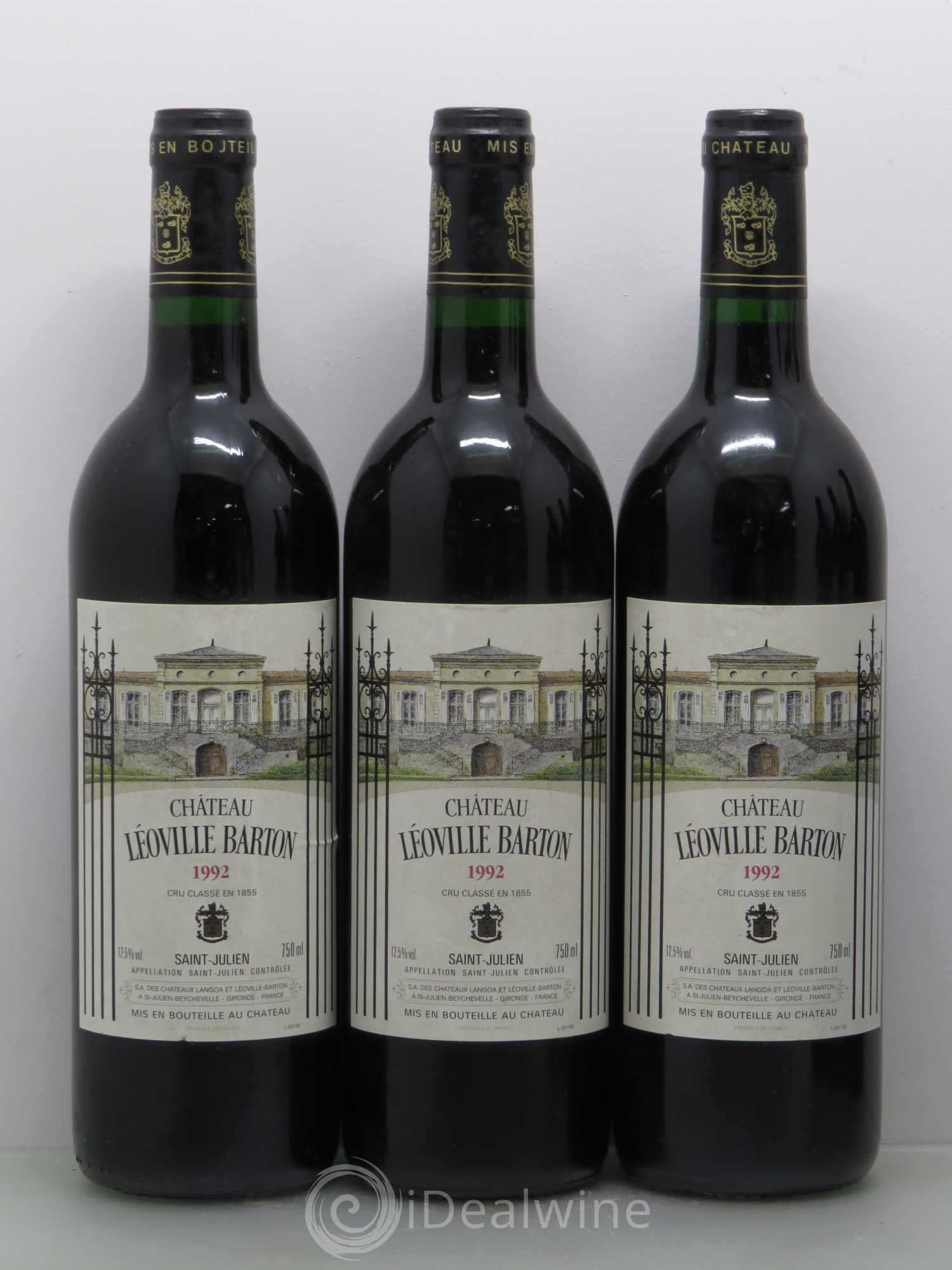 Château Léoville Barton 2ème Grand Cru Classé 1992 - Lot de 6 bouteilles - 1