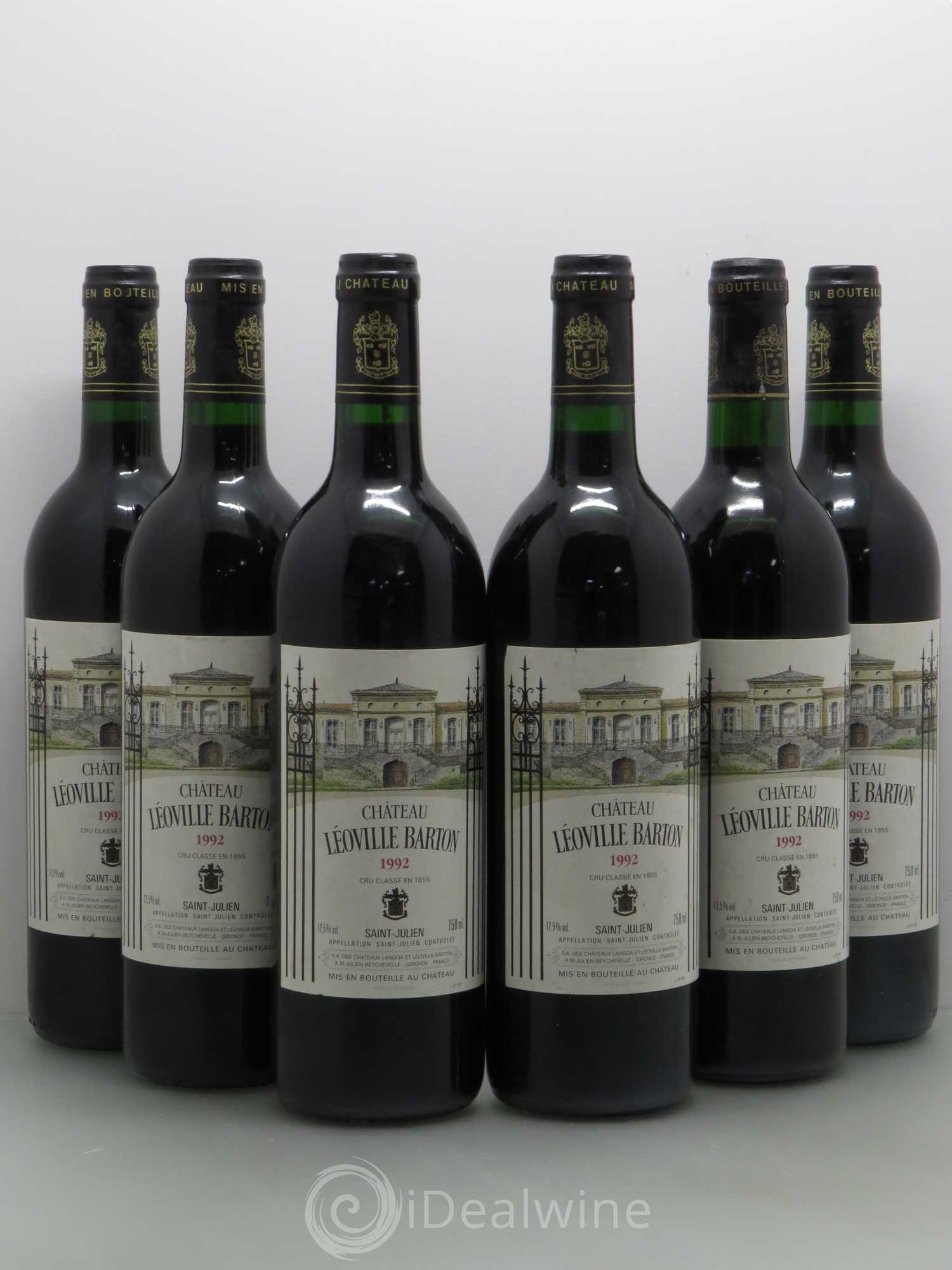 Château Léoville Barton 2ème Grand Cru Classé 1992 - Lot de 6 bouteilles - 0