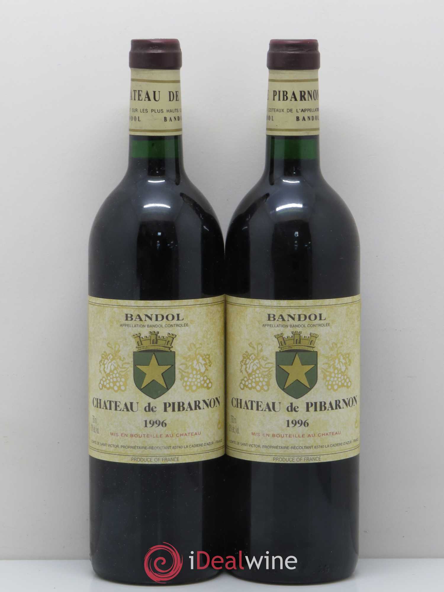 Bandol Château de Pibarnon Comte de Saint-Victor 1996 - Lot de 2 bouteilles - 0