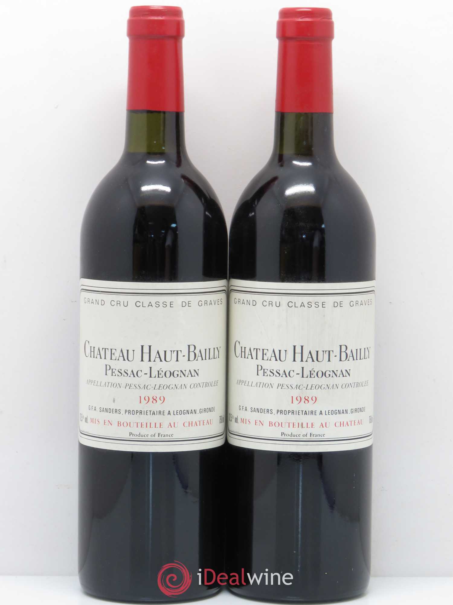 Château Haut-Bailly Cru Classé de Graves 1989 - Lot de 2 bouteilles - 0