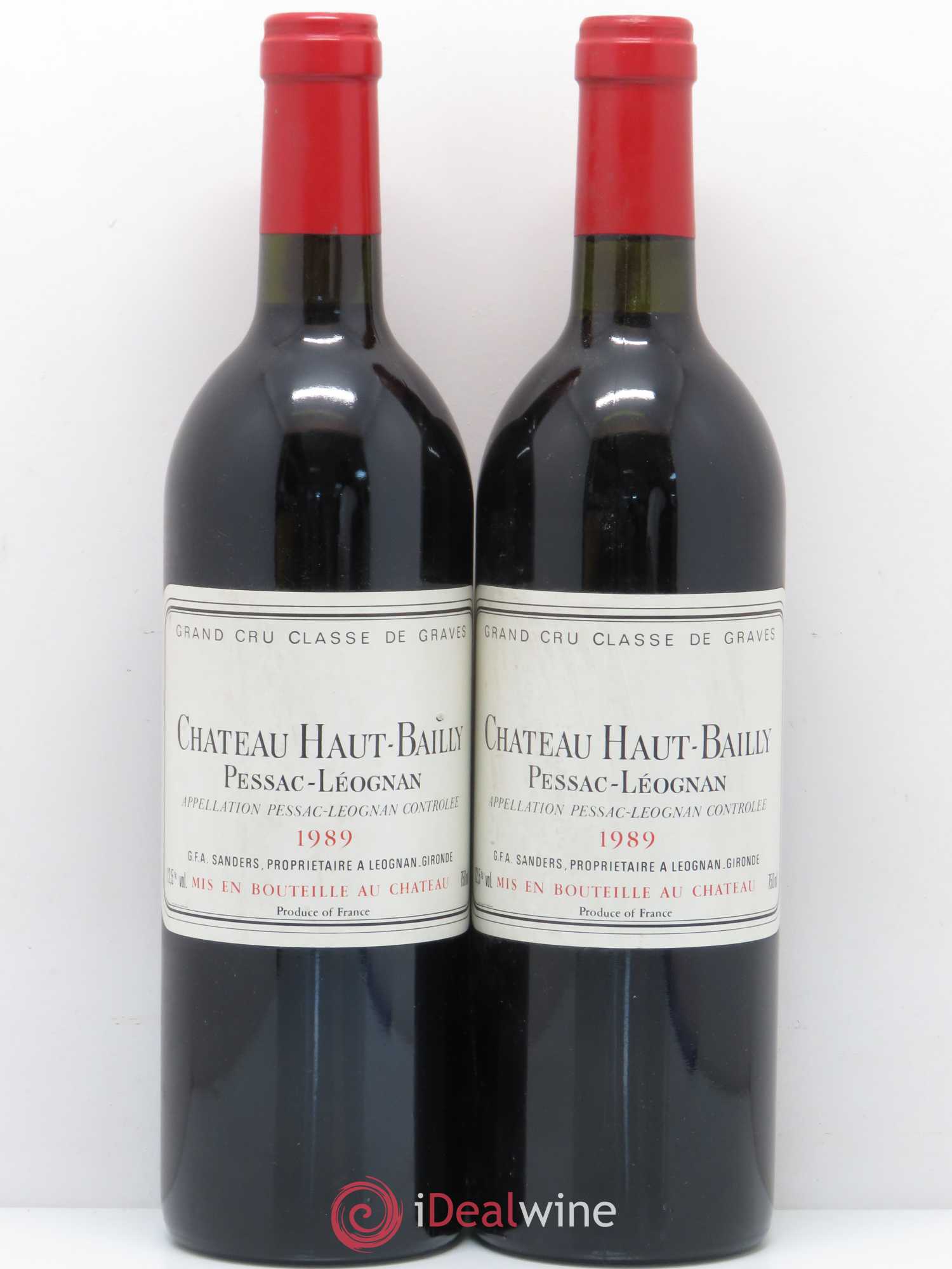 Château Haut-Bailly Cru Classé de Graves 1989 - Lot de 2 bouteilles - 0