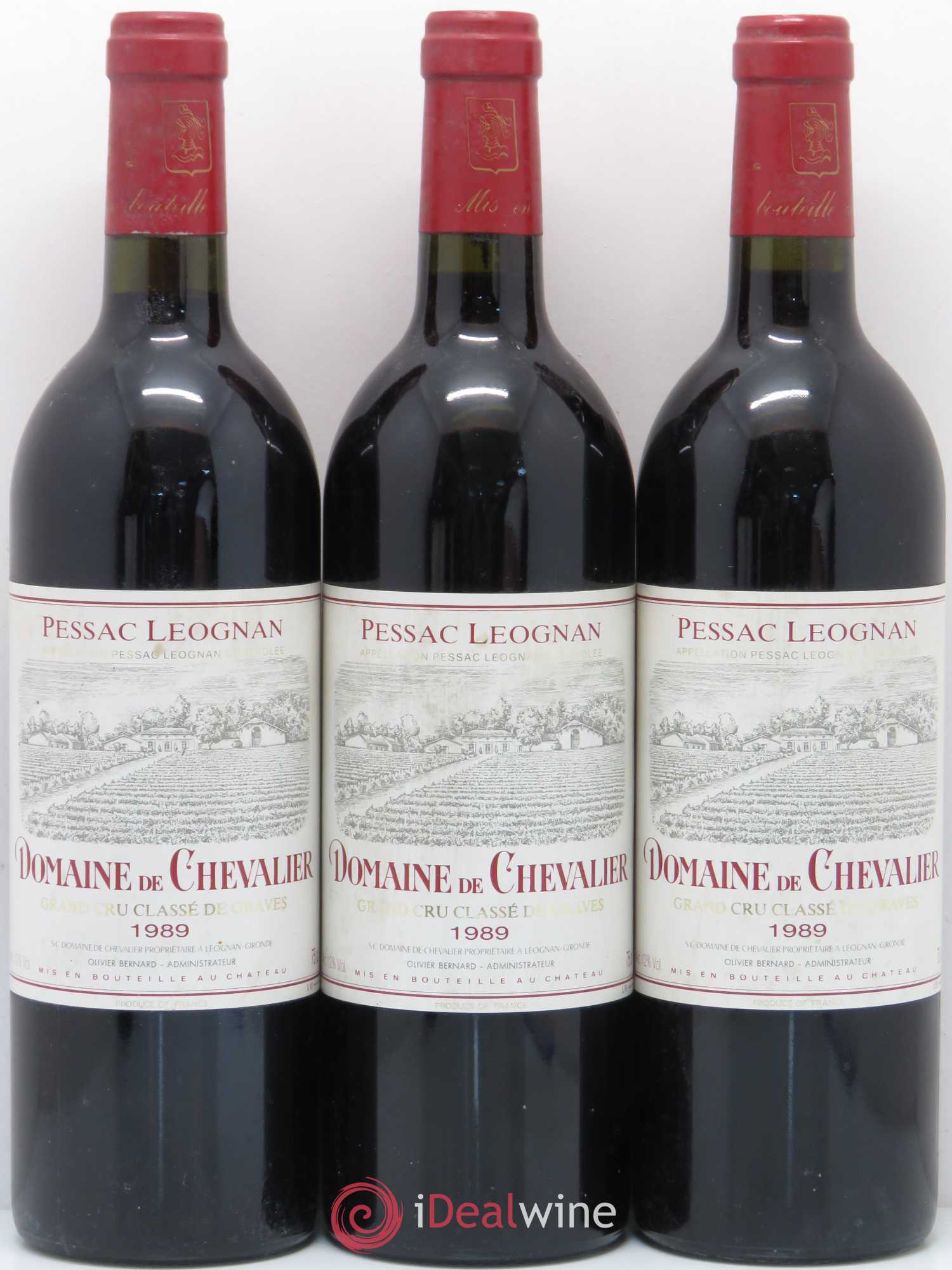 Domaine de Chevalier Cru Classé de Graves 1989 - Lot de 3 bouteilles - 0