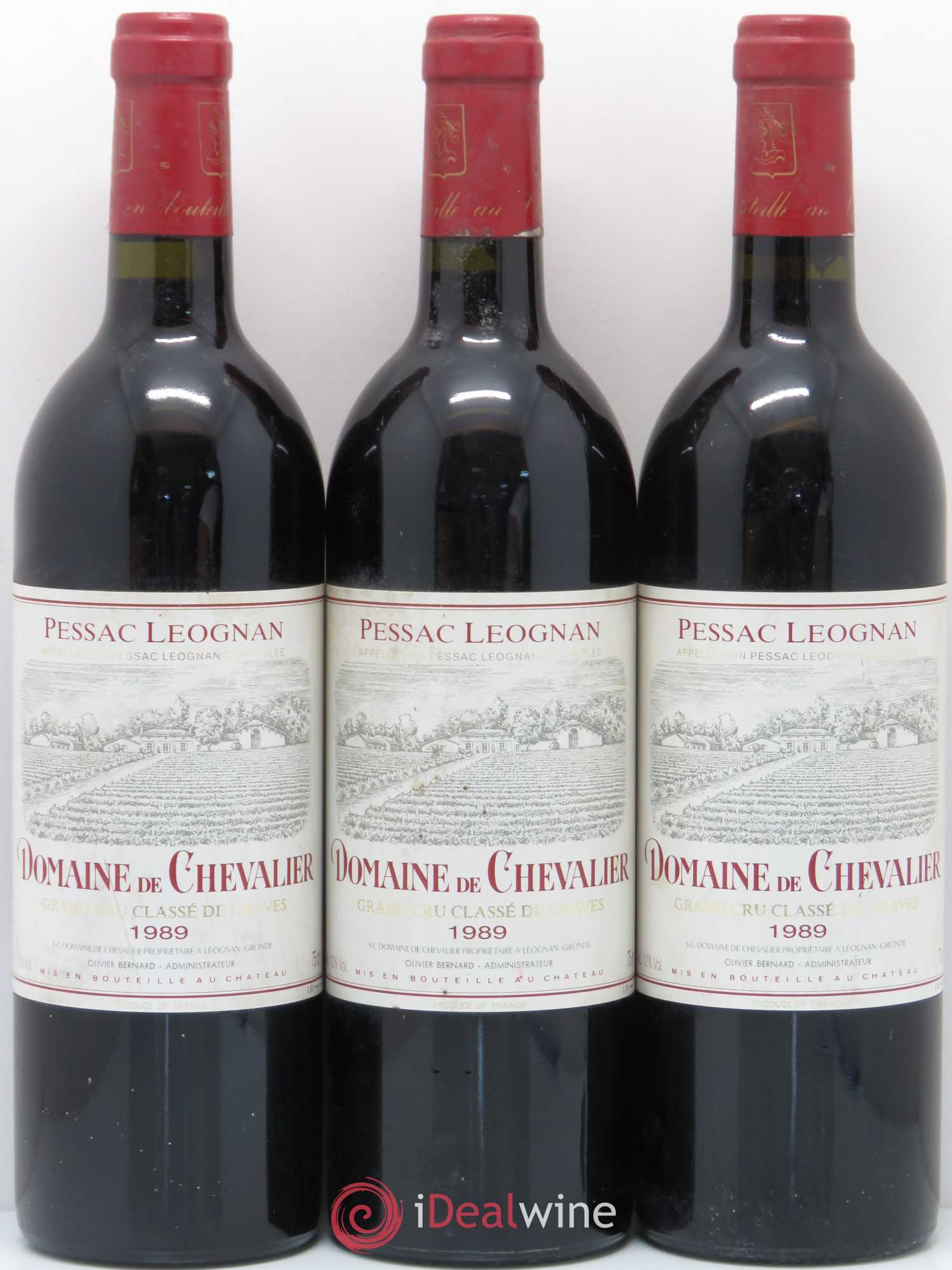 Domaine de Chevalier Cru Classé de Graves 1989 - Lot de 3 bouteilles - 0