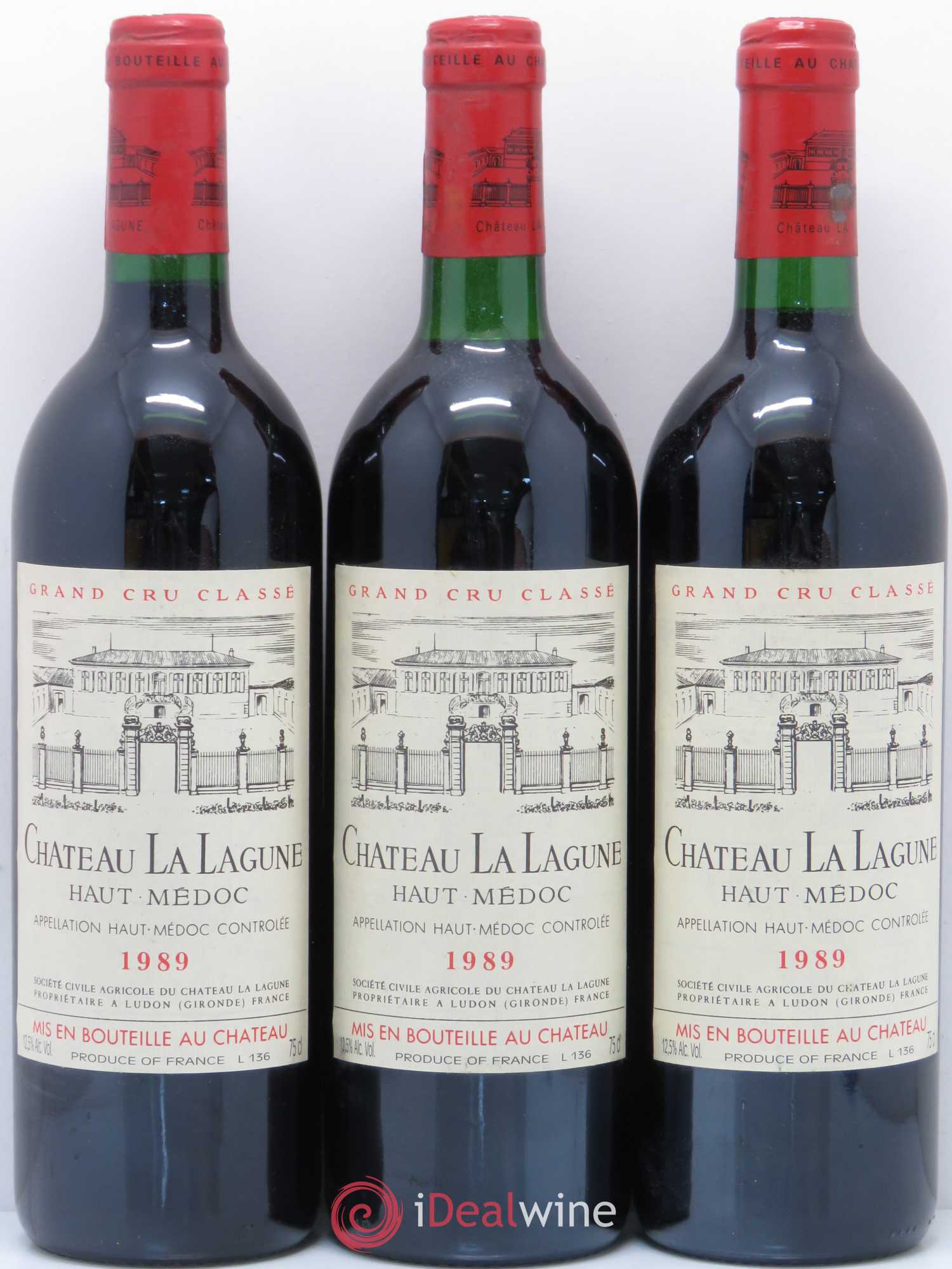 Château la Lagune 3ème Grand Cru Classé 1989 - Lot de 3 bouteilles - 0
