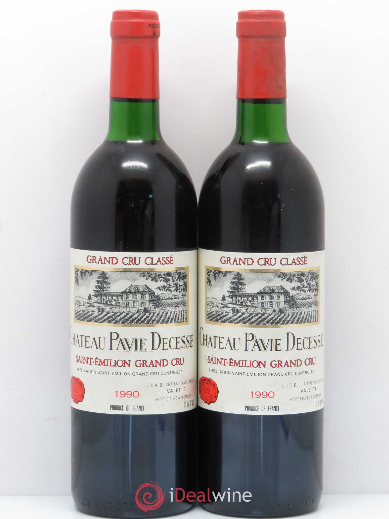 Château Pavie Decesse Grand Cru Classé 1990 - Lot de 2 bouteilles - 0
