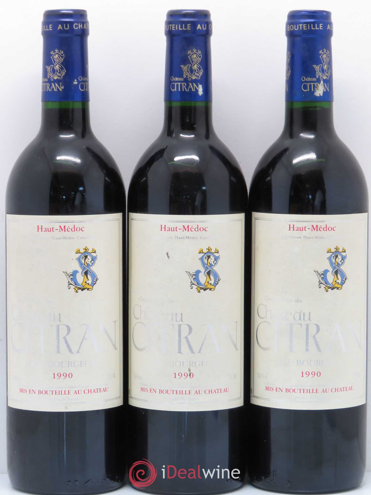 Château Citran Cru Bourgeois 1990 - Lot de 3 bouteilles - 0