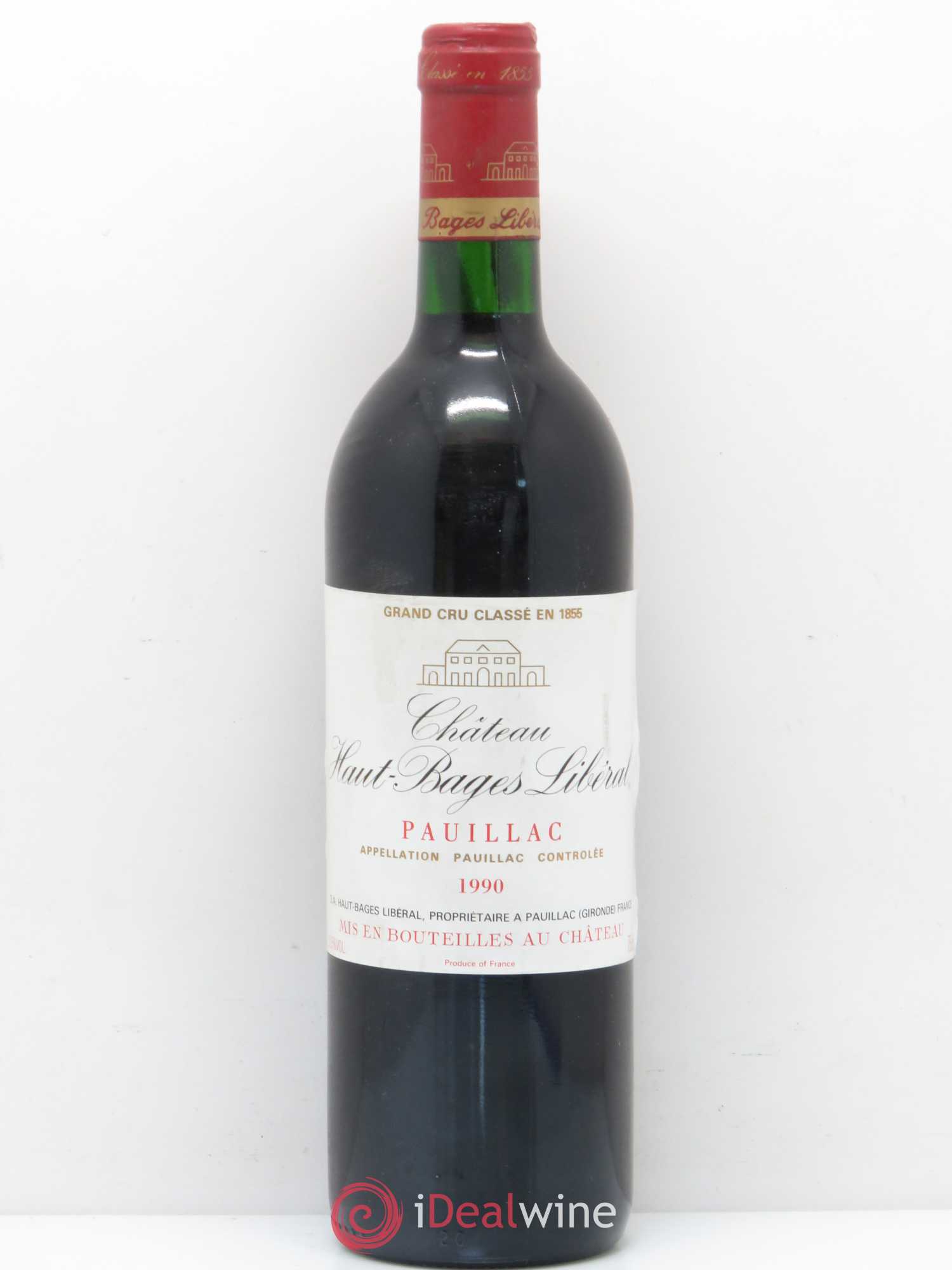 Château Haut Bages Libéral 5ème Grand Cru Classé 1990 - Lot de 1 bouteille - 0