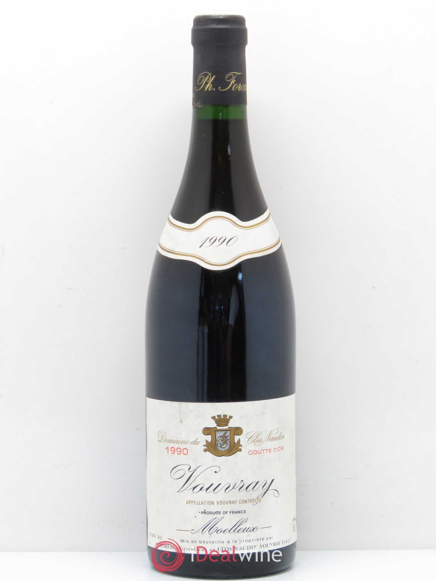 Vouvray Goutte d'Or Clos Naudin - Philippe Foreau 1990 - Lotto di 1 bottiglia - 0