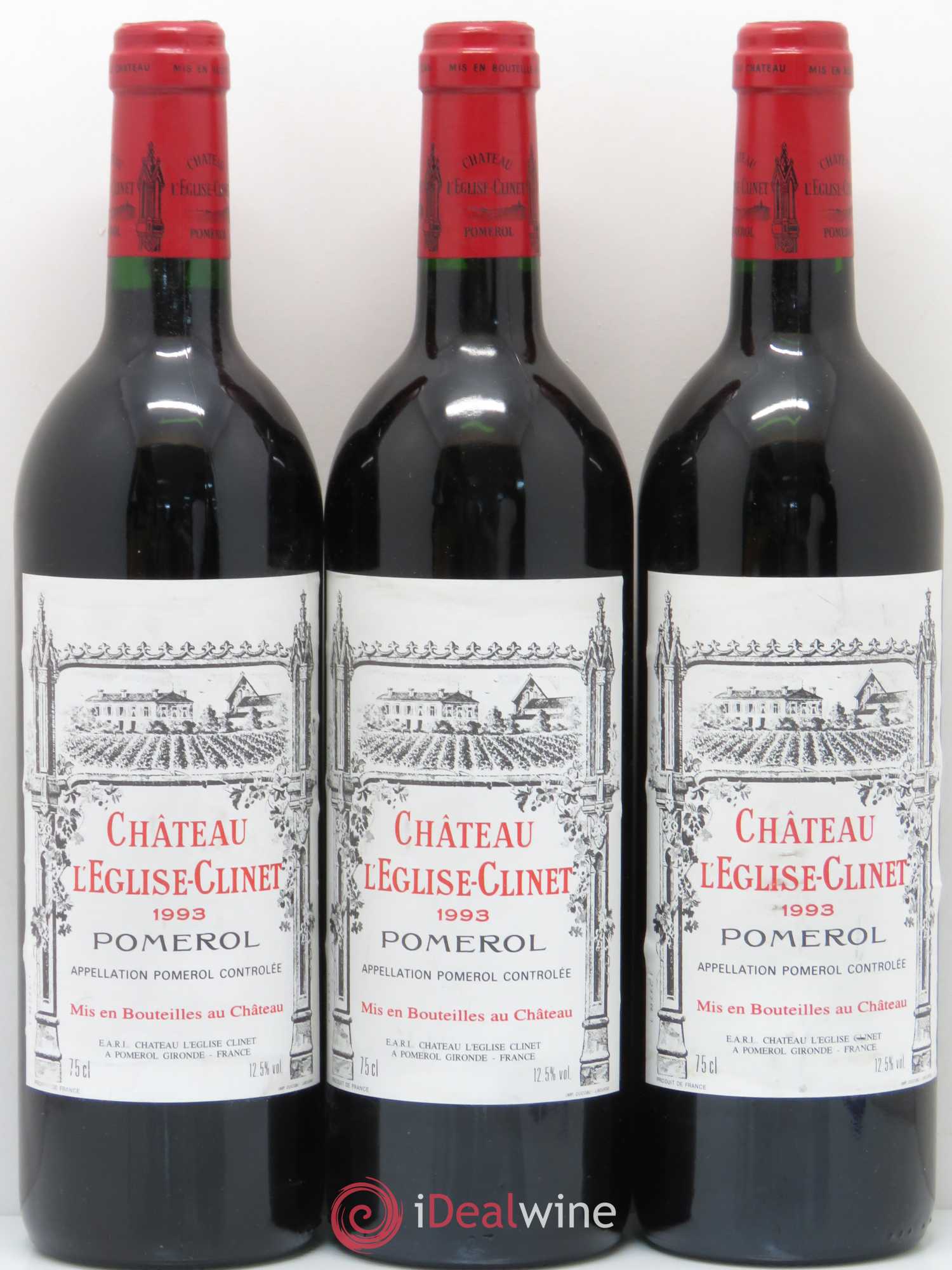 Château l' Église Clinet 1993 - Lot de 3 bouteilles - 0