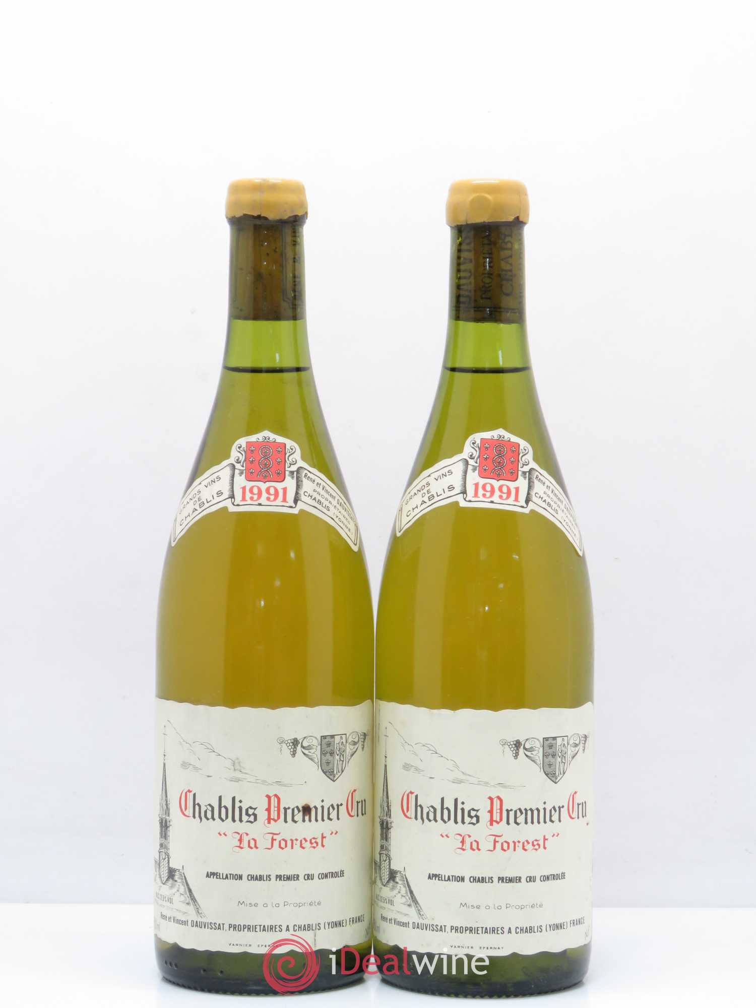Chablis 1er Cru La Forest Vincent Dauvissat (Domaine) 1991 - Lot de 2 bouteilles - 0