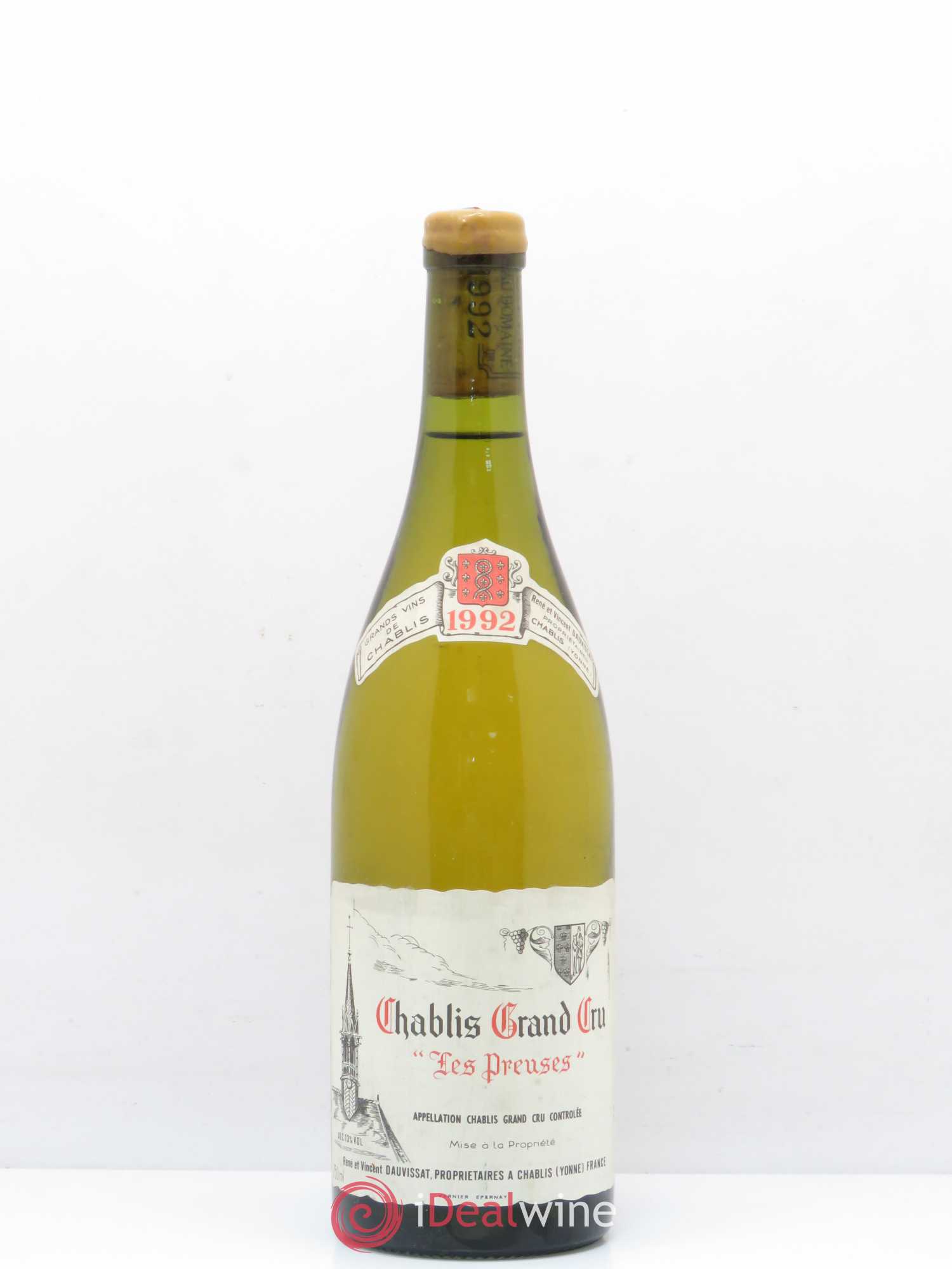 Chablis Grand Cru Les Preuses Vincent Dauvissat (Domaine) 1992 - Lot de 1 bouteille - 0