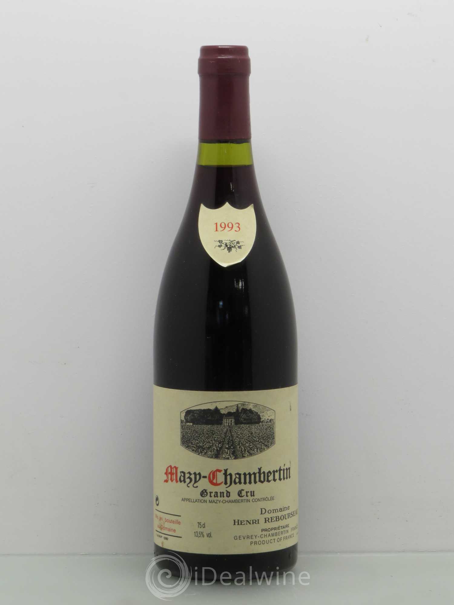 Mazis-Chambertin Grand Cru Henri Rebourseau 1993 - Lot de 1 bouteille - 0