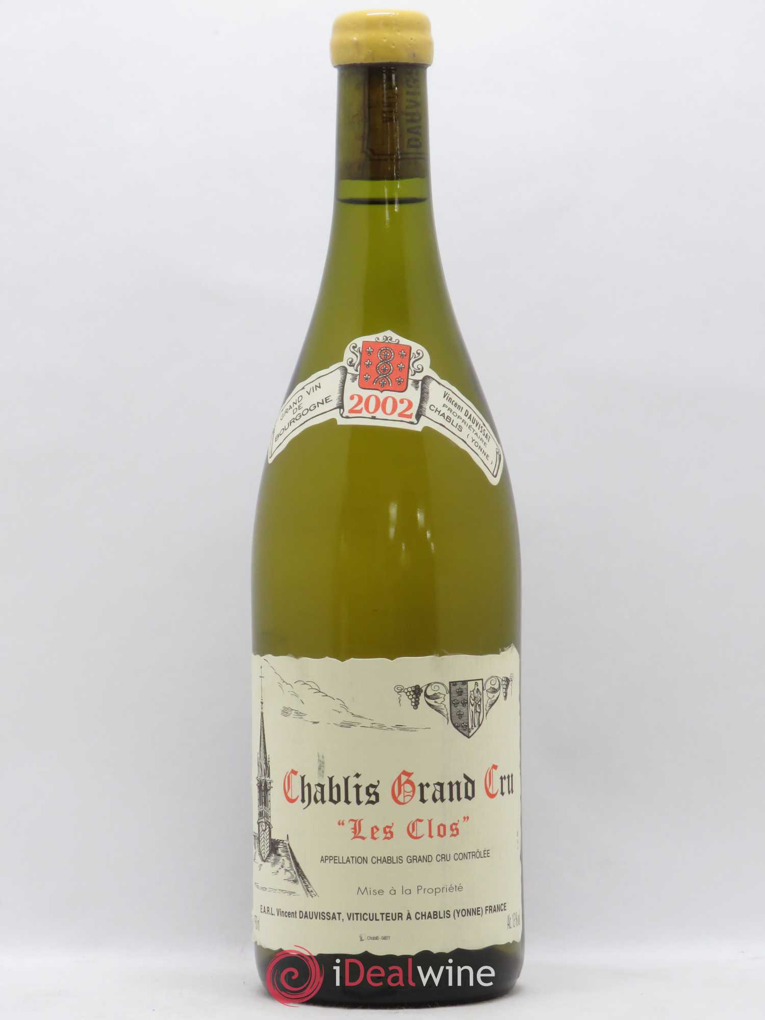 Chablis Grand Cru Les Clos Vincent Dauvissat (Domaine) 2002 - Lot de 1 bouteille - 0