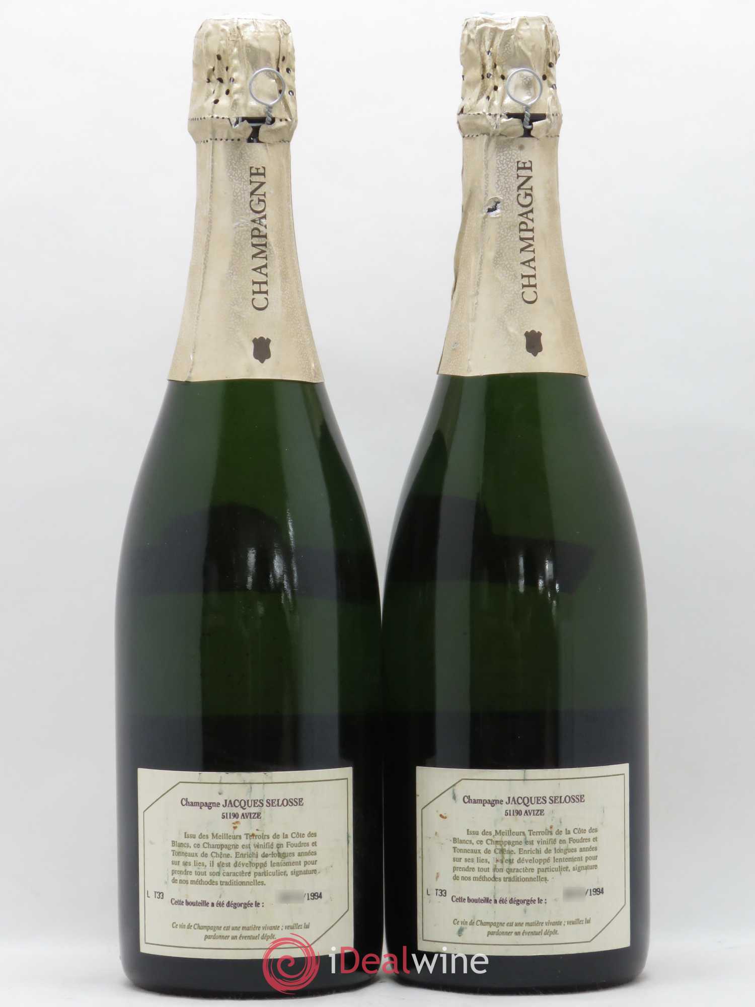 Blanc de Blancs Grand Cru Extra-Brut Jacques Selosse - Lot of 2 bottles - 1