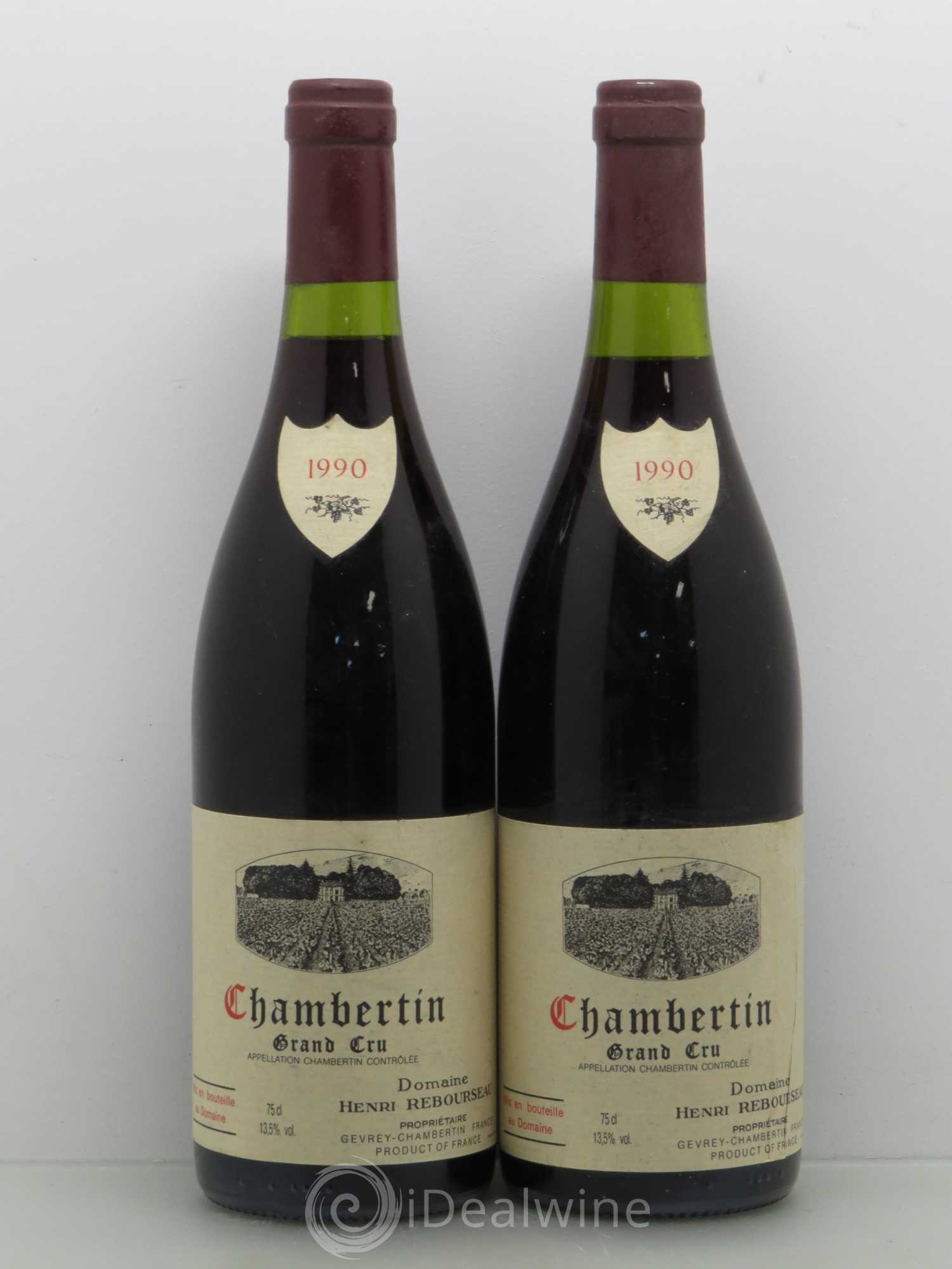 Chambertin Grand Cru Henri Rebourseau 1990 - Lot de 2 bouteilles - 0