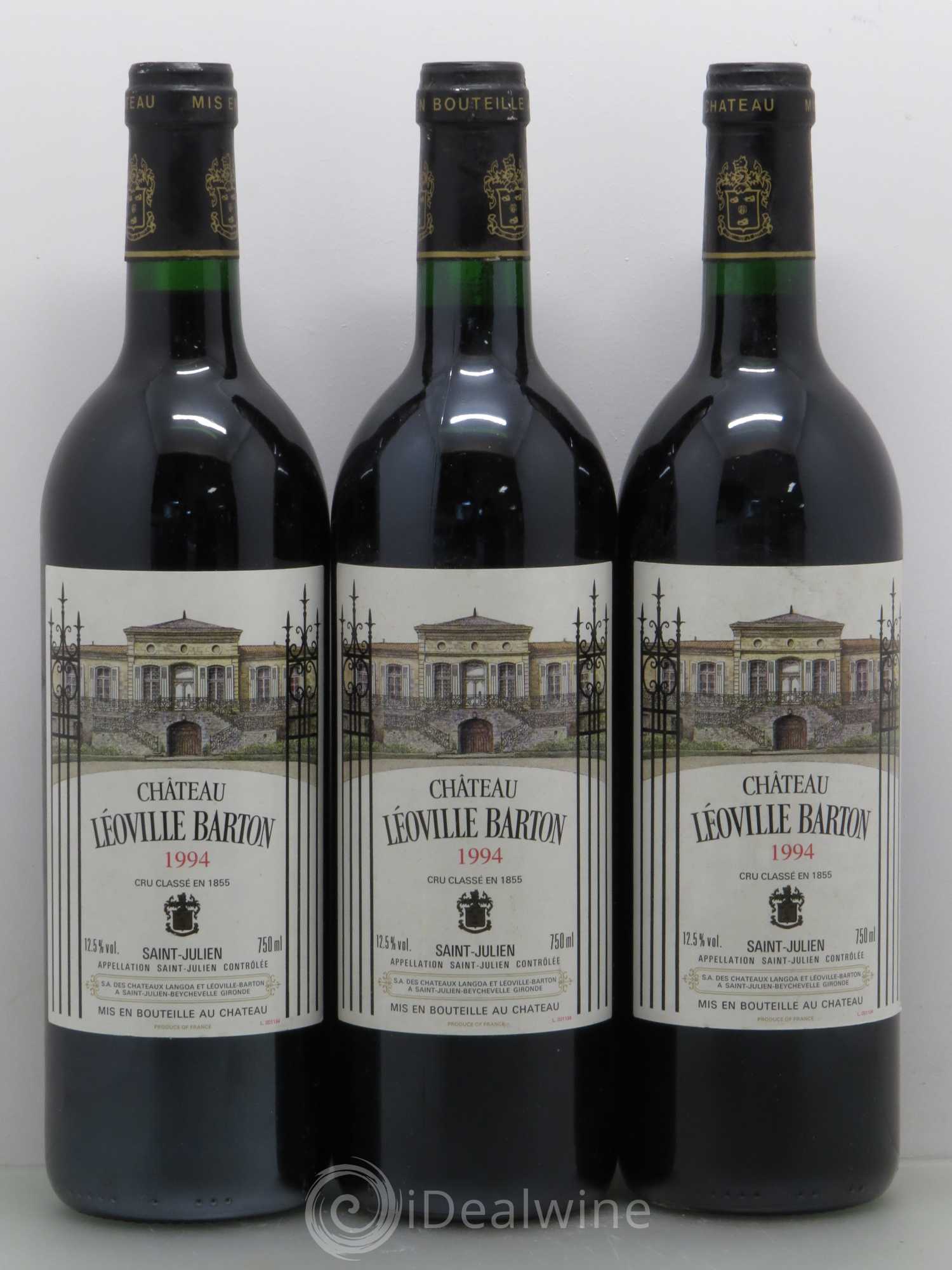 Château Léoville Barton 2ème Grand Cru Classé 1994 - Lot de 3 bouteilles - 0