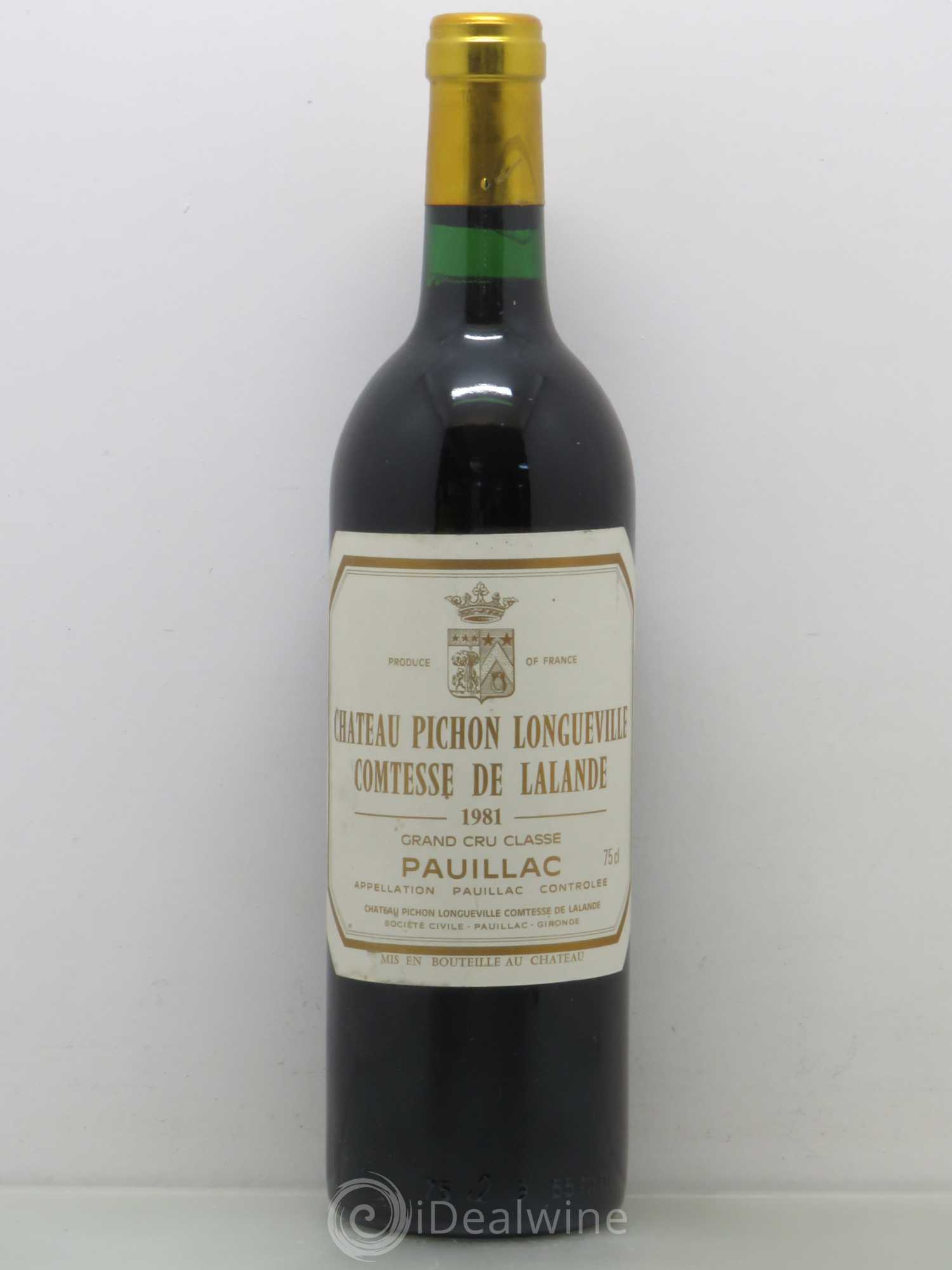 Château Pichon Longueville Comtesse de Lalande 2ème Grand Cru Classé 1981 - Lot de 1 bouteille - 0