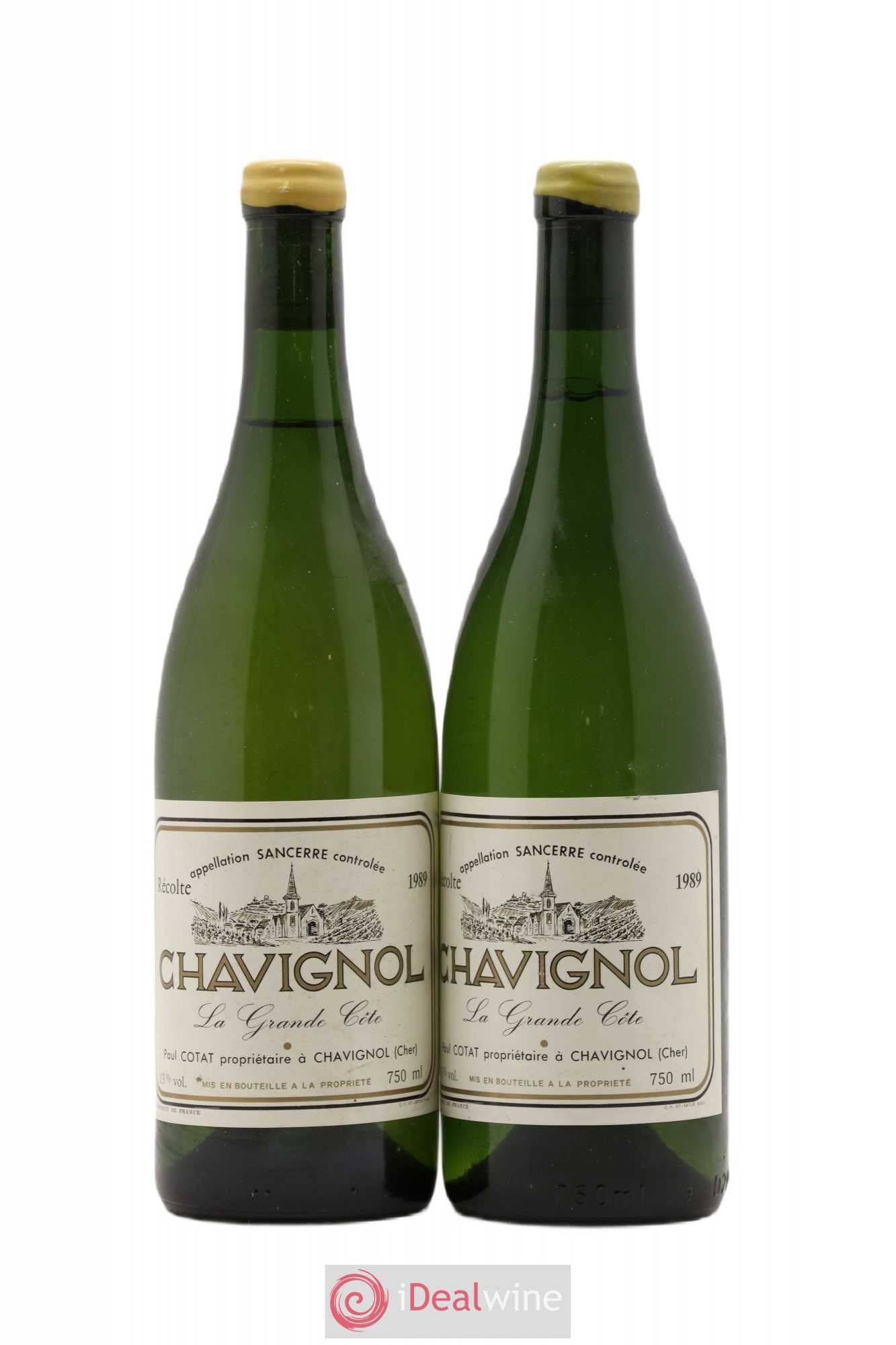 Sancerre La Grande Côte Paul Cotat (Domaine François Cotat) 1989 - Posten von 2 Flaschen - 0