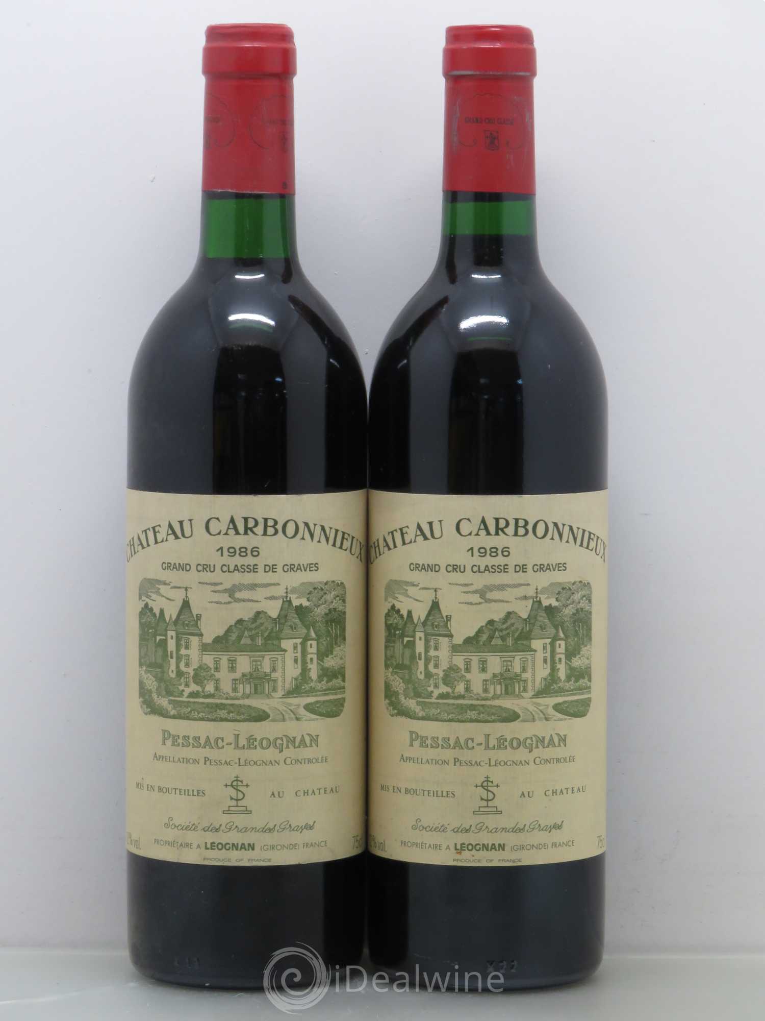 Château Carbonnieux Cru Classé de Graves 1986 - Lot de 4 bouteilles - 1