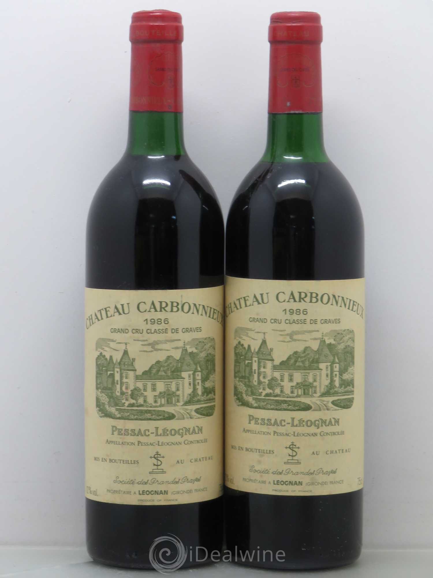 Château Carbonnieux Cru Classé de Graves 1986 - Lot de 4 bouteilles - 2