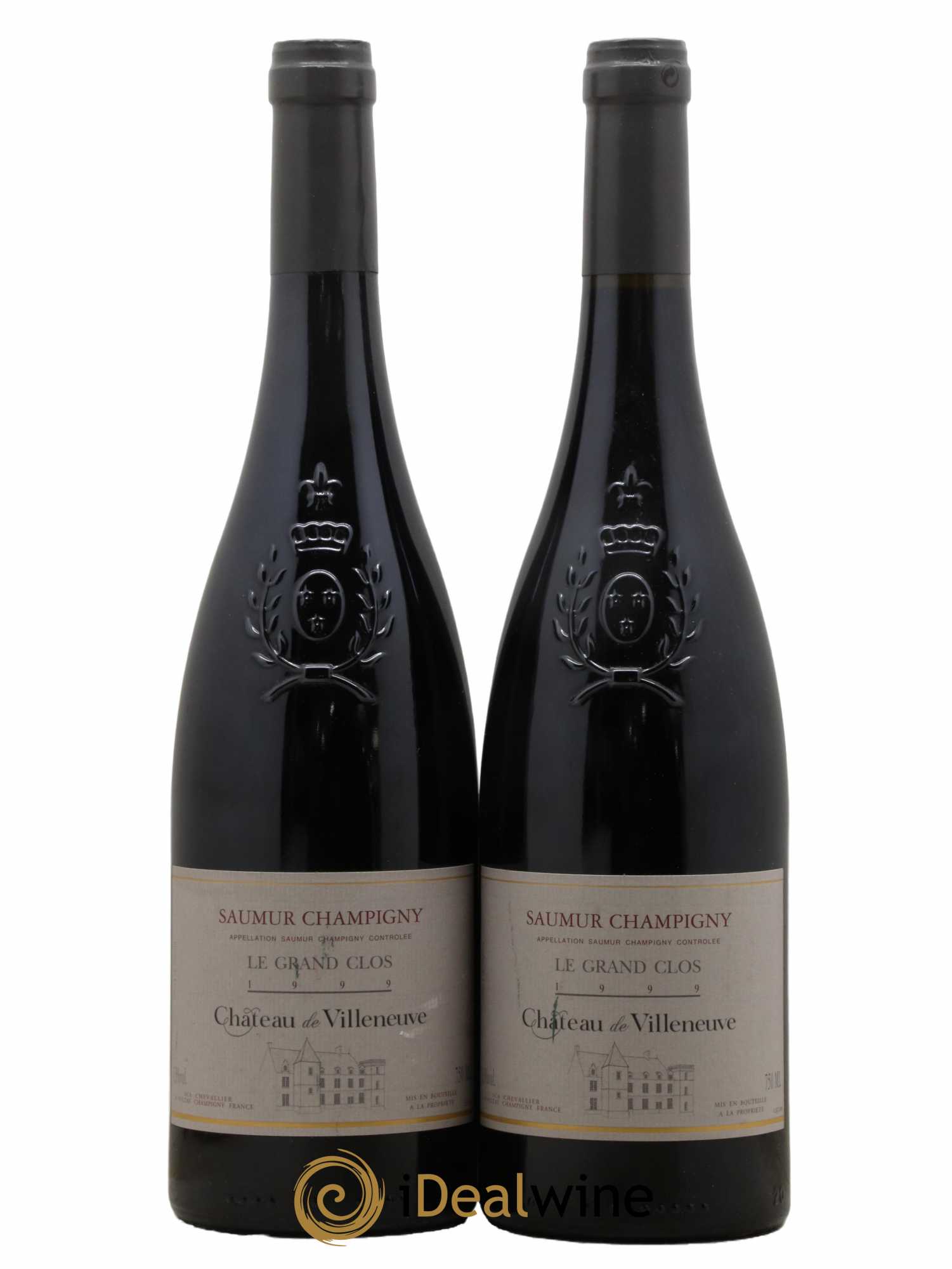 Saumur-Champigny Le Grand Clos Château de Villeneuve 1999 - Lot de 2 bouteilles - 0