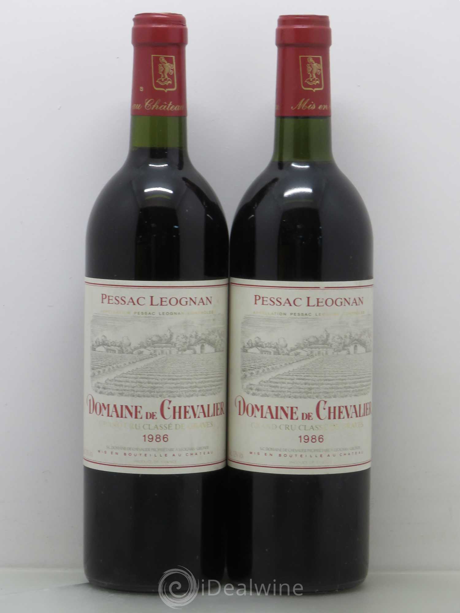 Domaine de Chevalier Cru Classé de Graves 1986 - Lot de 2 bouteilles - 0