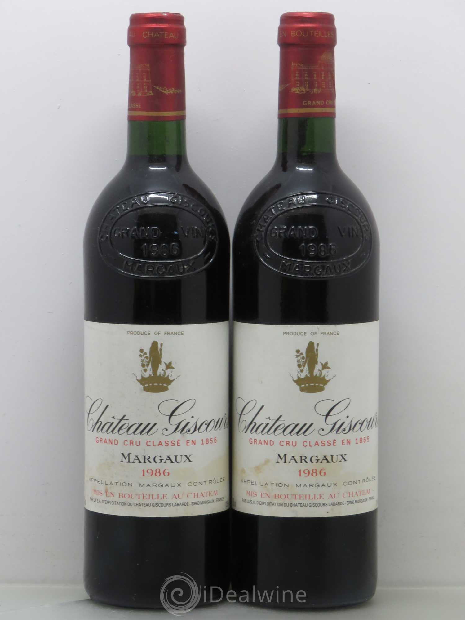 Château Giscours 3ème Grand Cru Classé 1986 - Lot de 2 bouteilles - 0