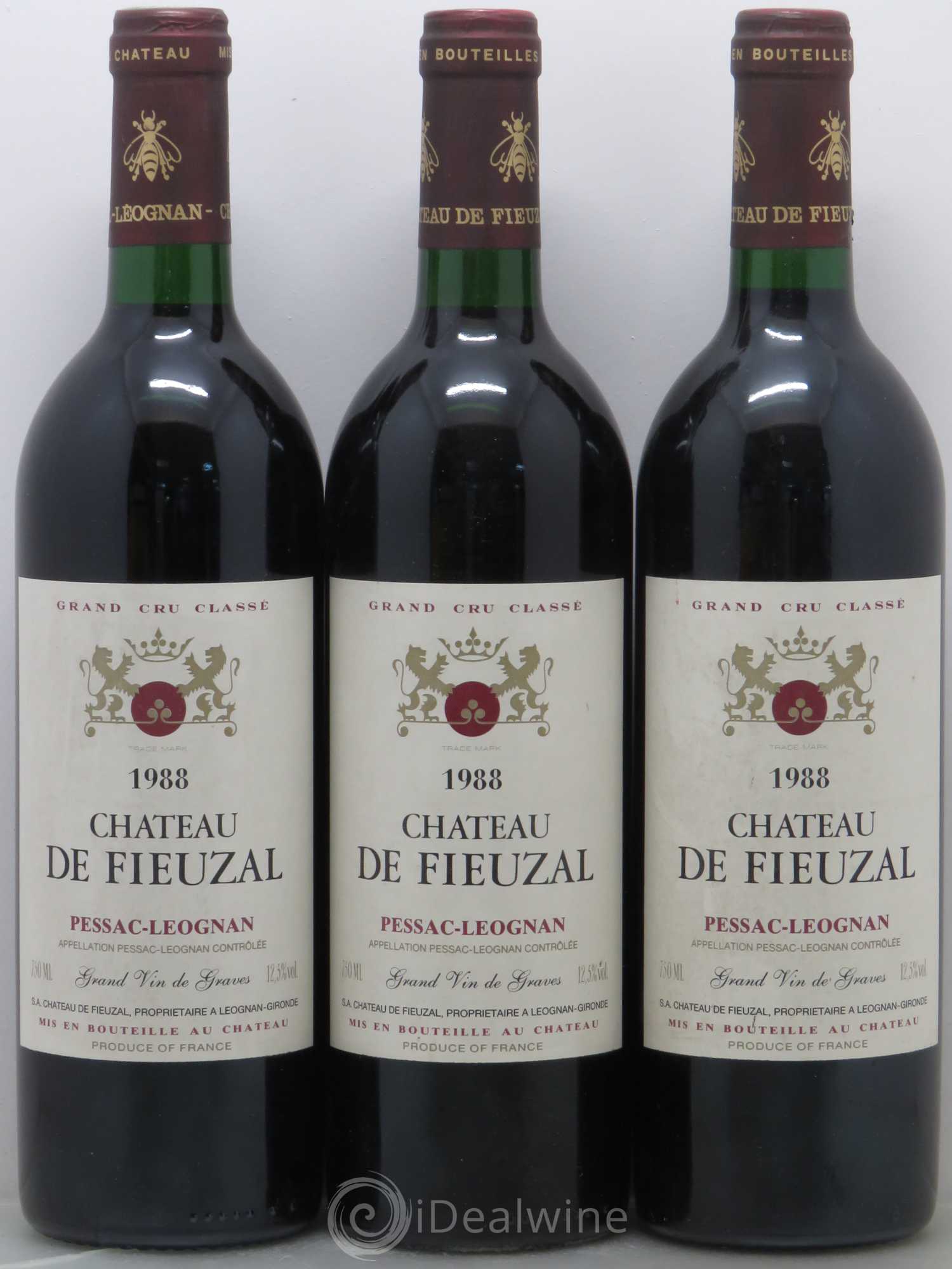 Château de Fieuzal Cru Classé de Graves 1988 - Lot de 6 bouteilles - 1