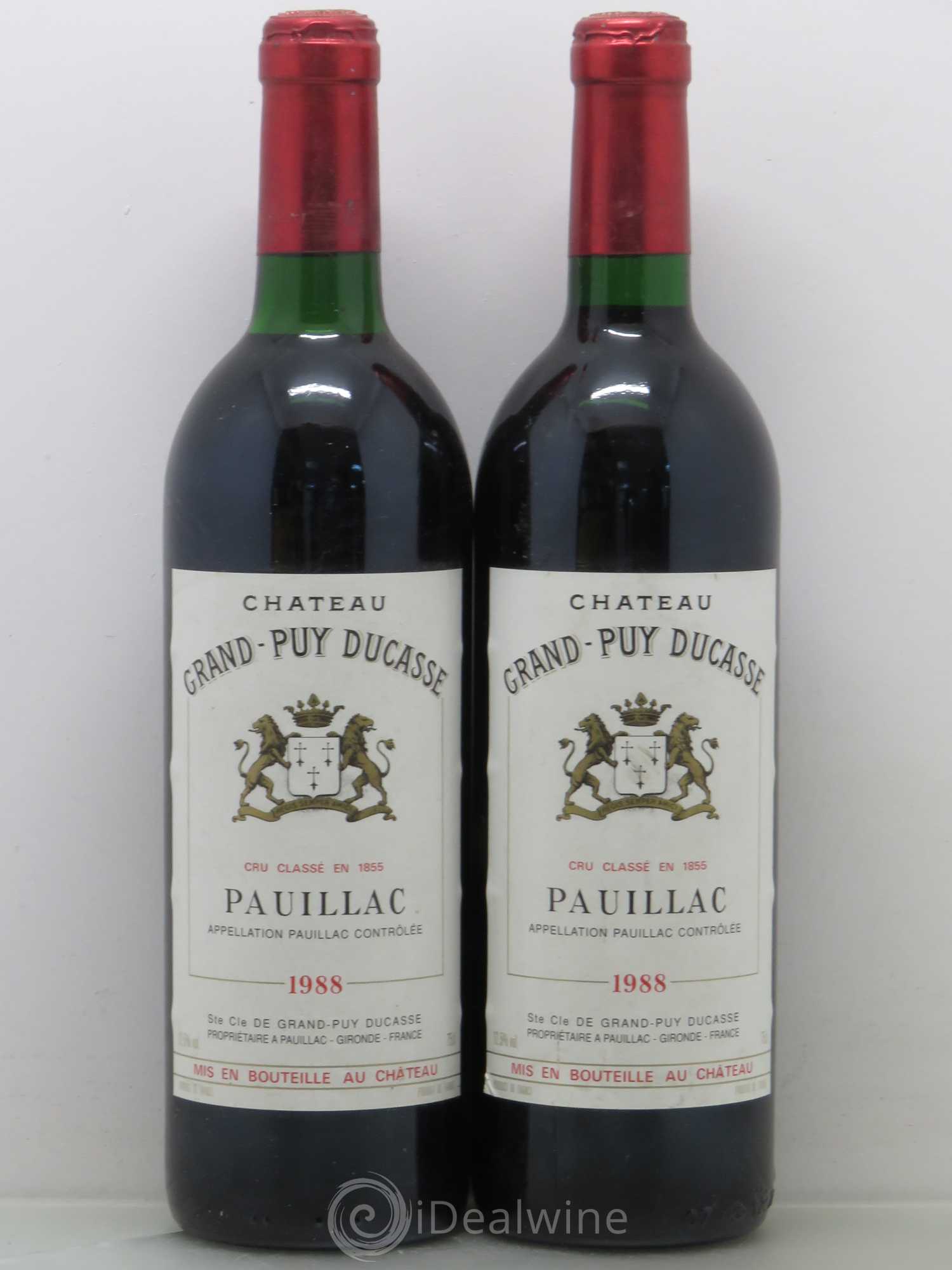 Château Grand Puy Ducasse 5ème Grand Cru Classé 1988 - Lot de 2 bouteilles - 0