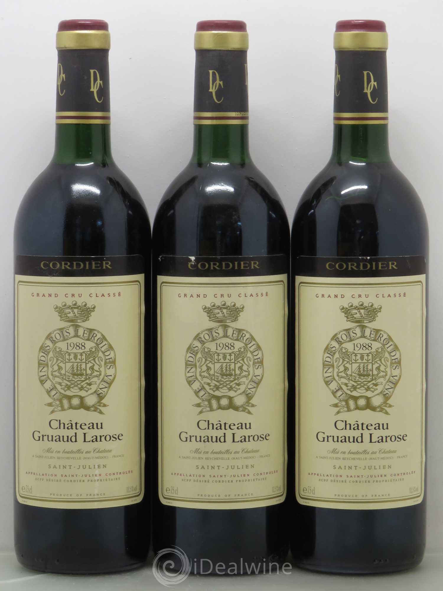 Château Gruaud Larose 2ème Grand Cru Classé 1988 - Lot de 3 bouteilles - 0