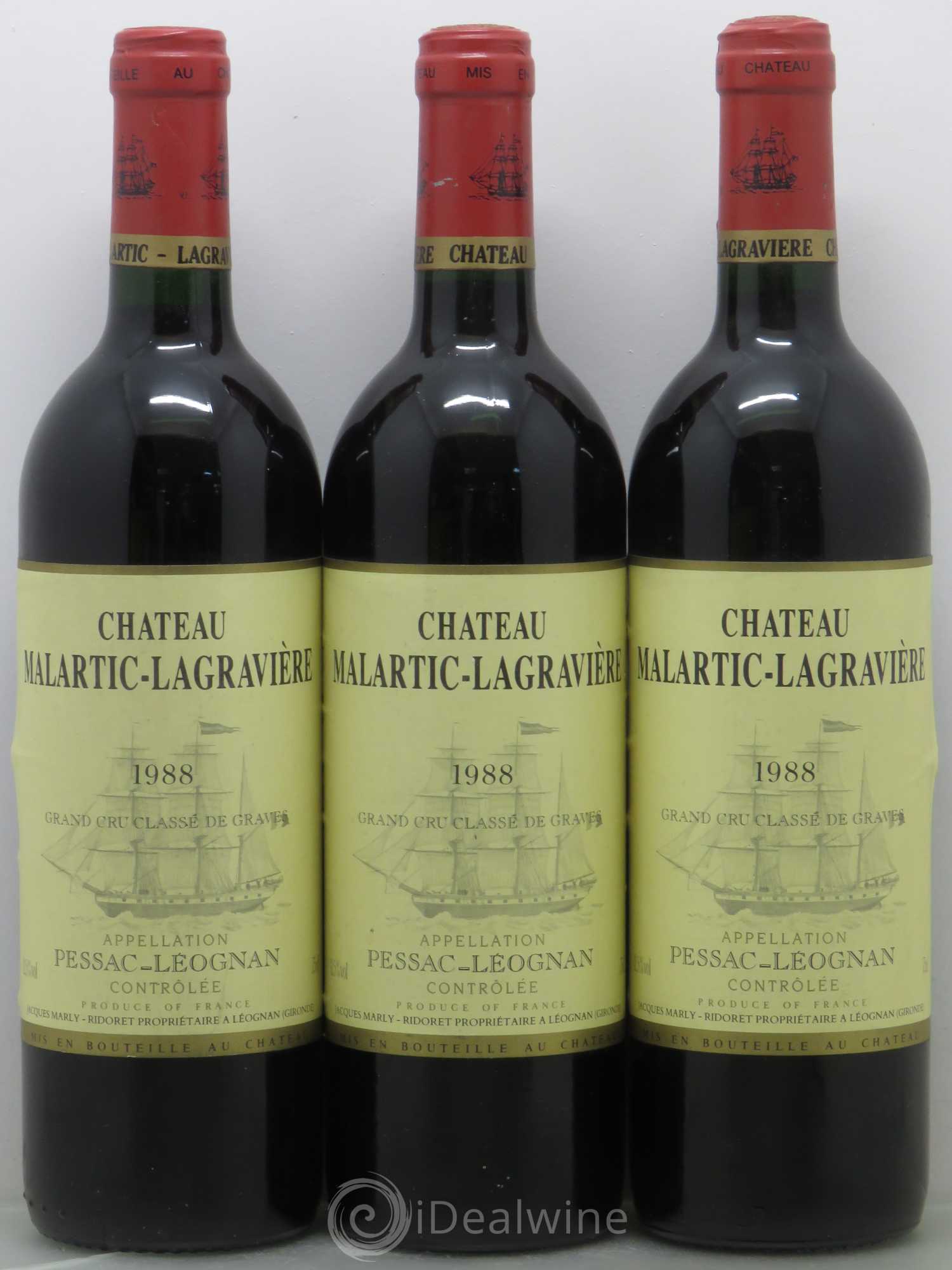 Château Malartic-Lagravière Cru Classé de Graves 1988 - Lot de 6 bouteilles - 2