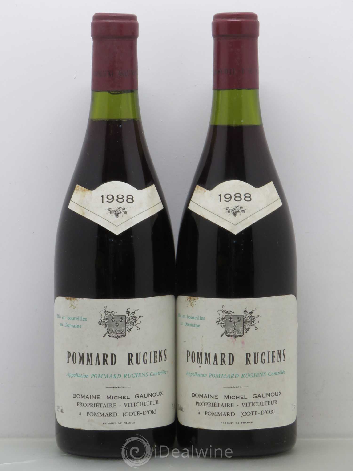 Pommard 1er Cru Rugiens François Gaunoux (Domaine) 1988 - Lot de 2 bouteilles - 0