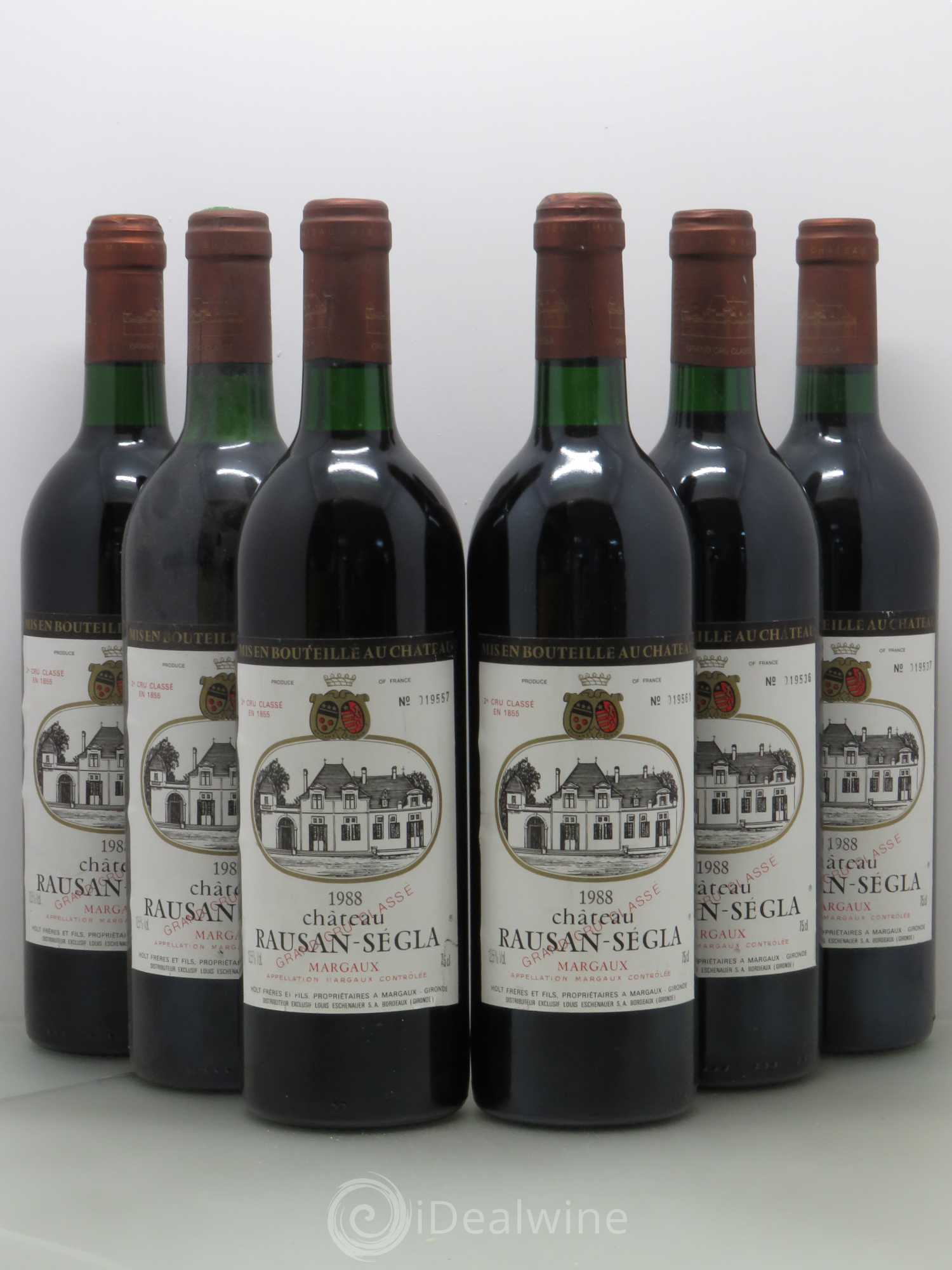 Château Rauzan Ségla Grand Cru Classé 1988 - Lot de 6 bouteilles - 0