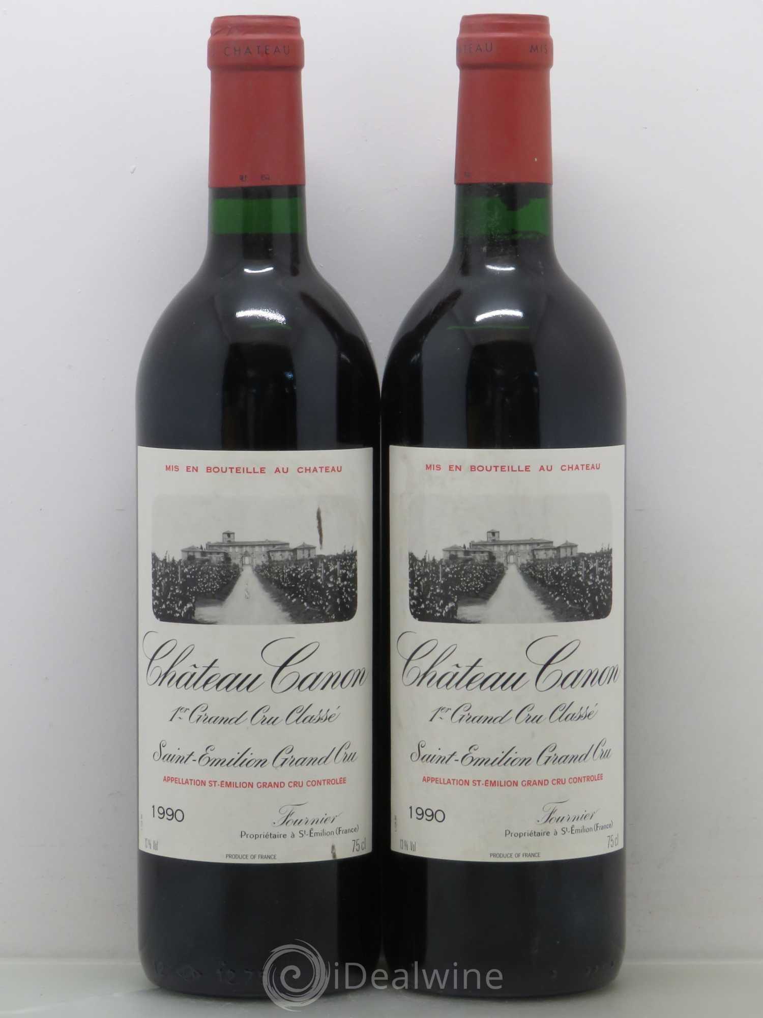 Château Canon 1er Grand Cru Classé B 1990 - Lot de 2 bouteilles - 0