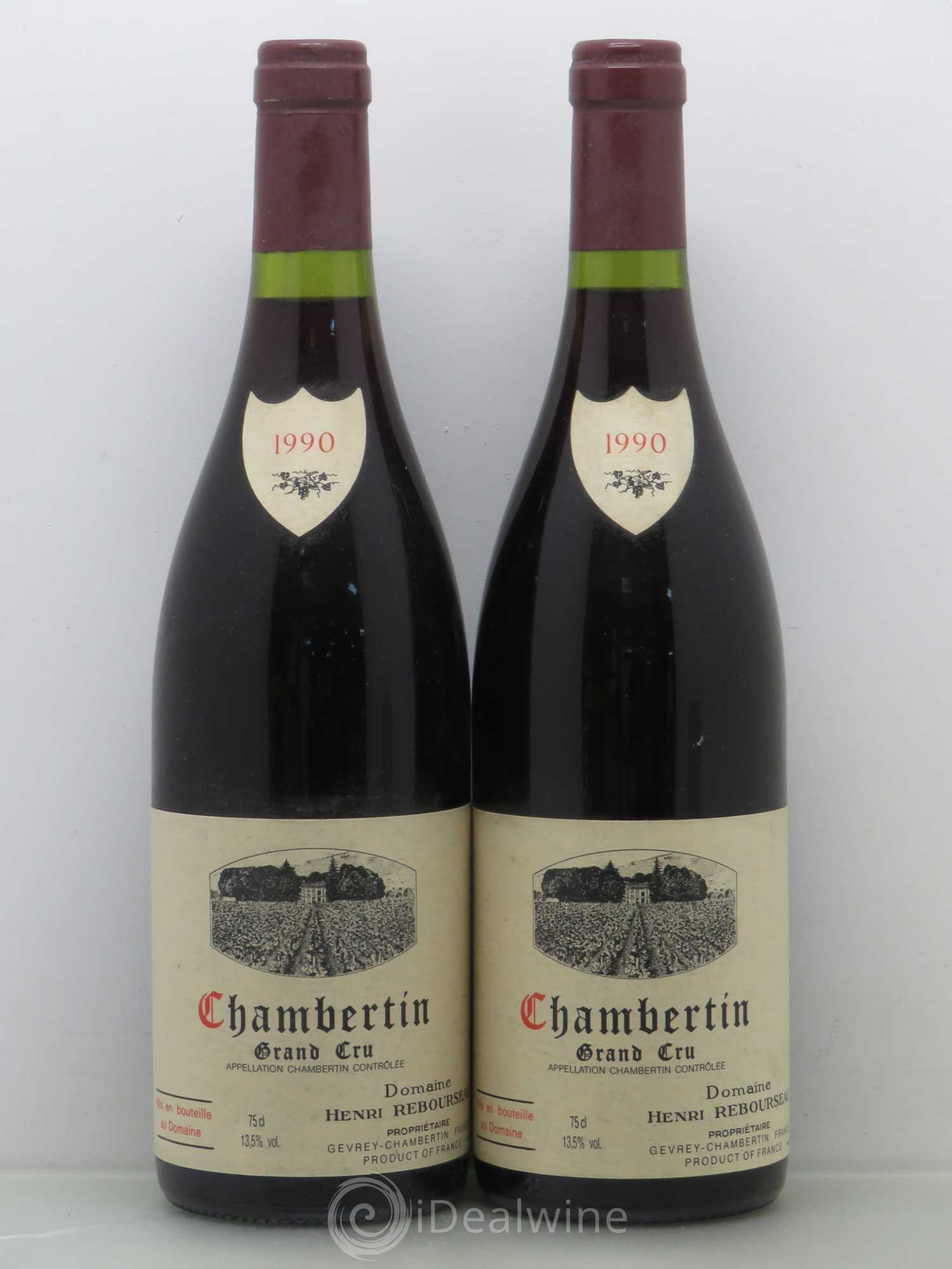 Chambertin Grand Cru Henri Rebourseau 1990 - Lot de 2 bouteilles - 0